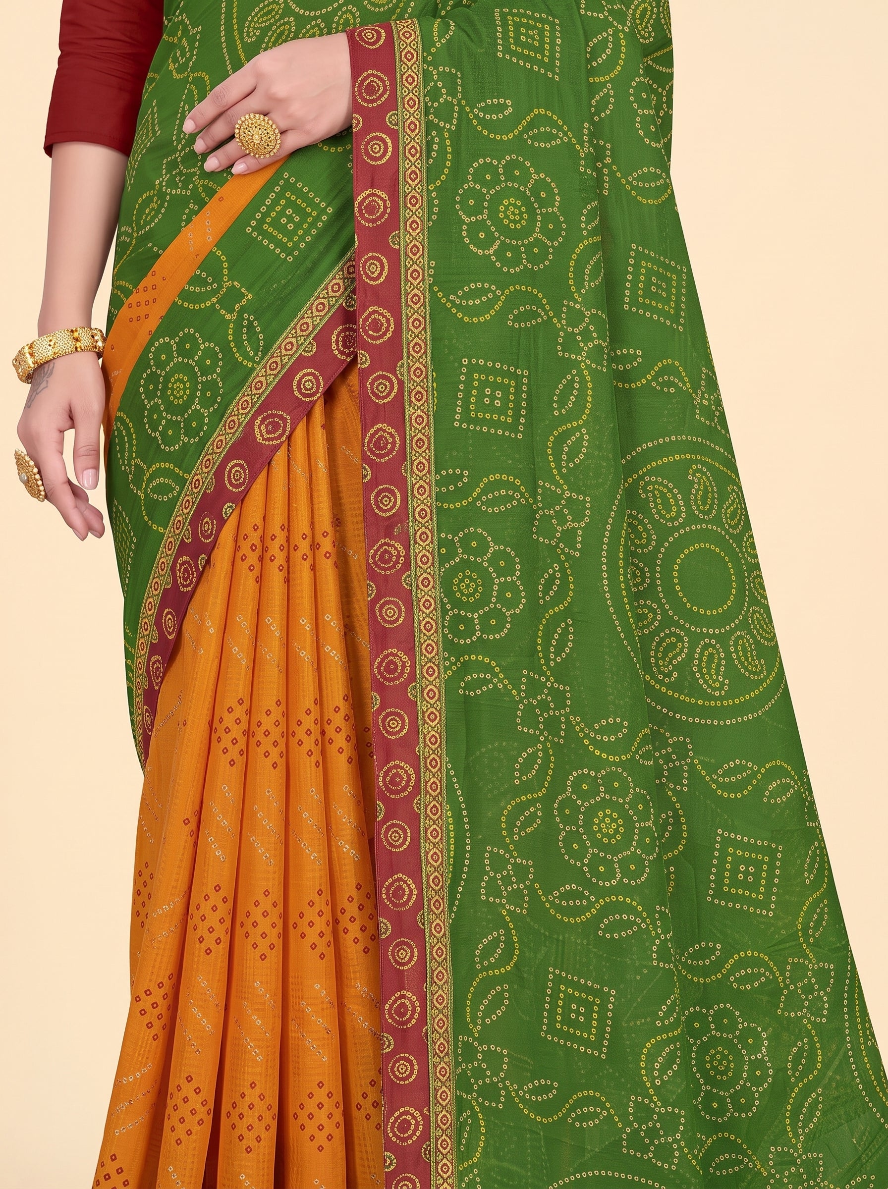 Shared pallu close-up [sku:KN-15664]