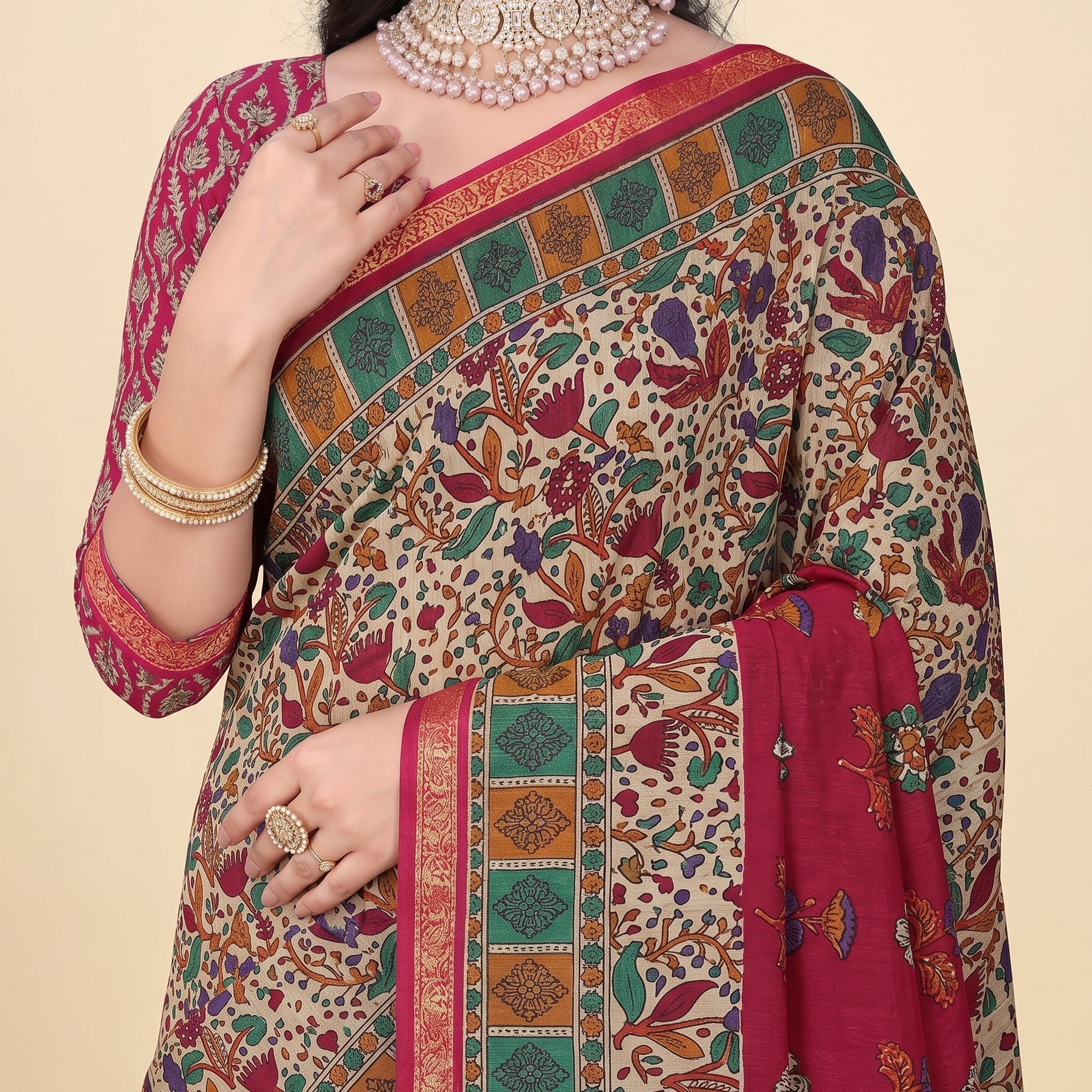 Shared pallu close-up [sku:JA 14297]