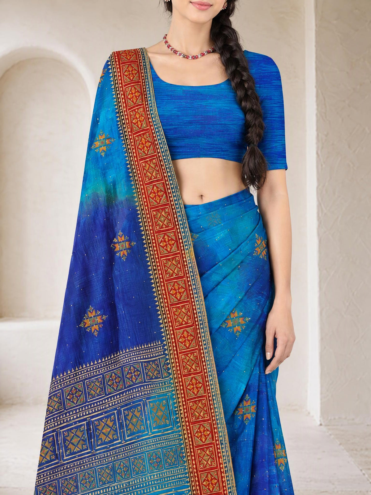 Shared pallu close-up [sku:JA-12431]