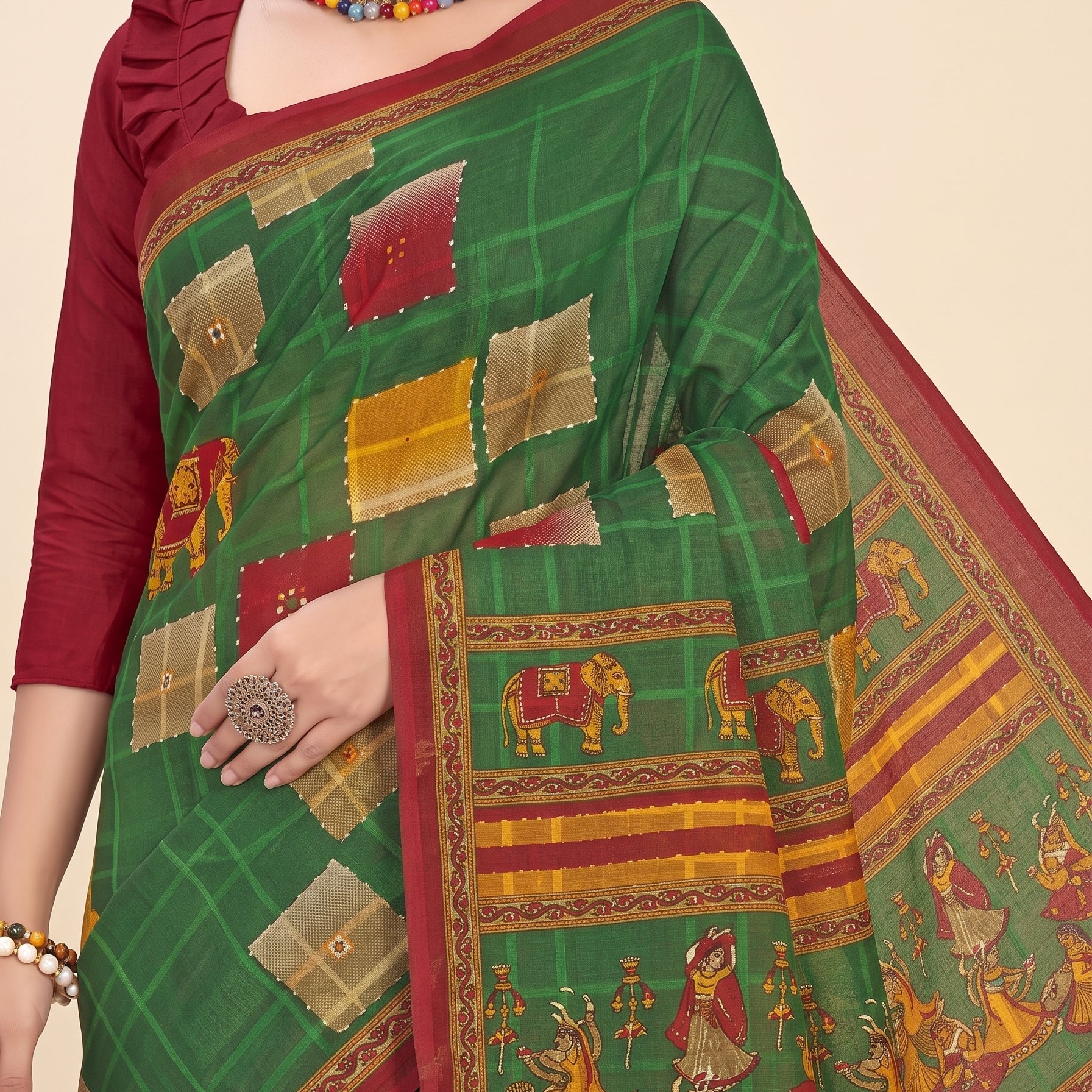 Shared pallu close-up [sku:BV-25122]