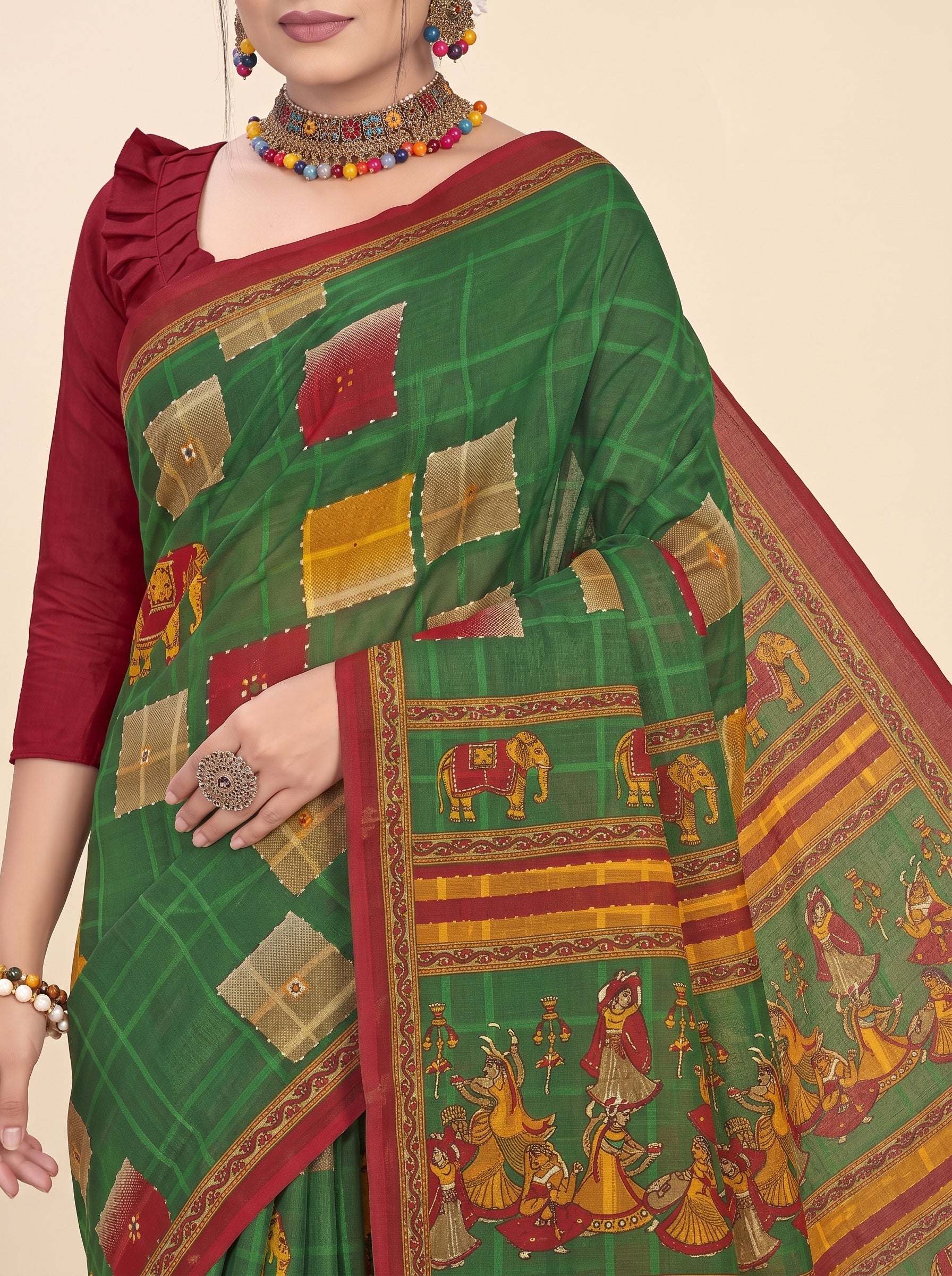 Shared pallu close-up [sku:BV-25122]