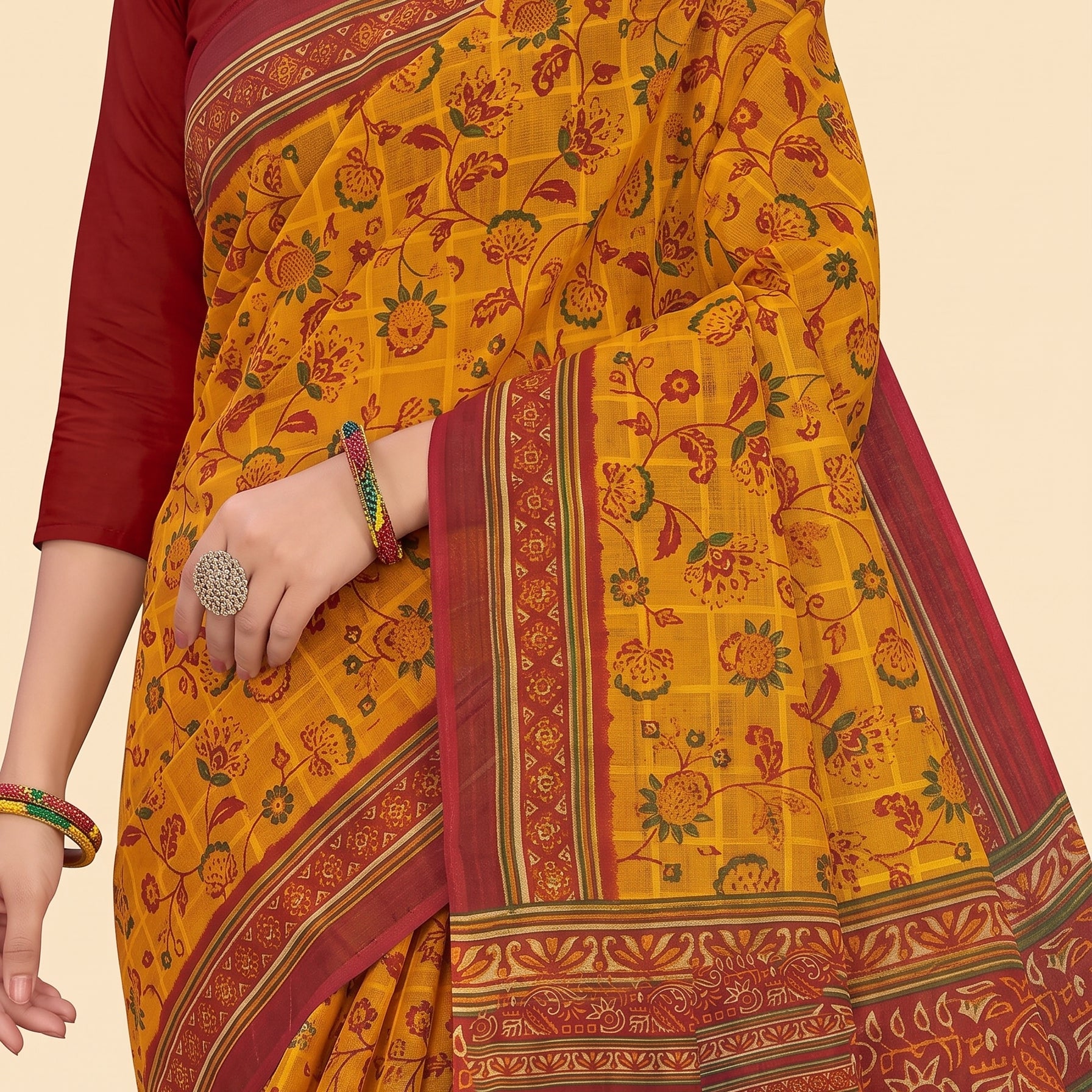Shared pallu close-up [sku:BV-24932]