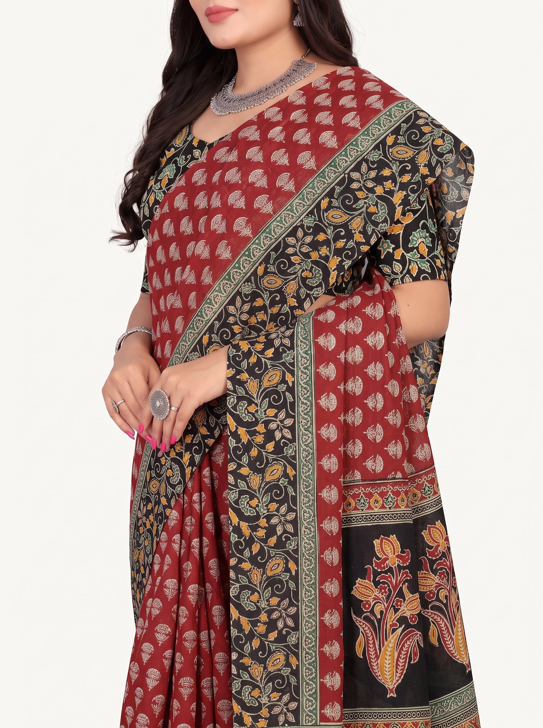 Shared pallu close-up [sku:KN-68906]