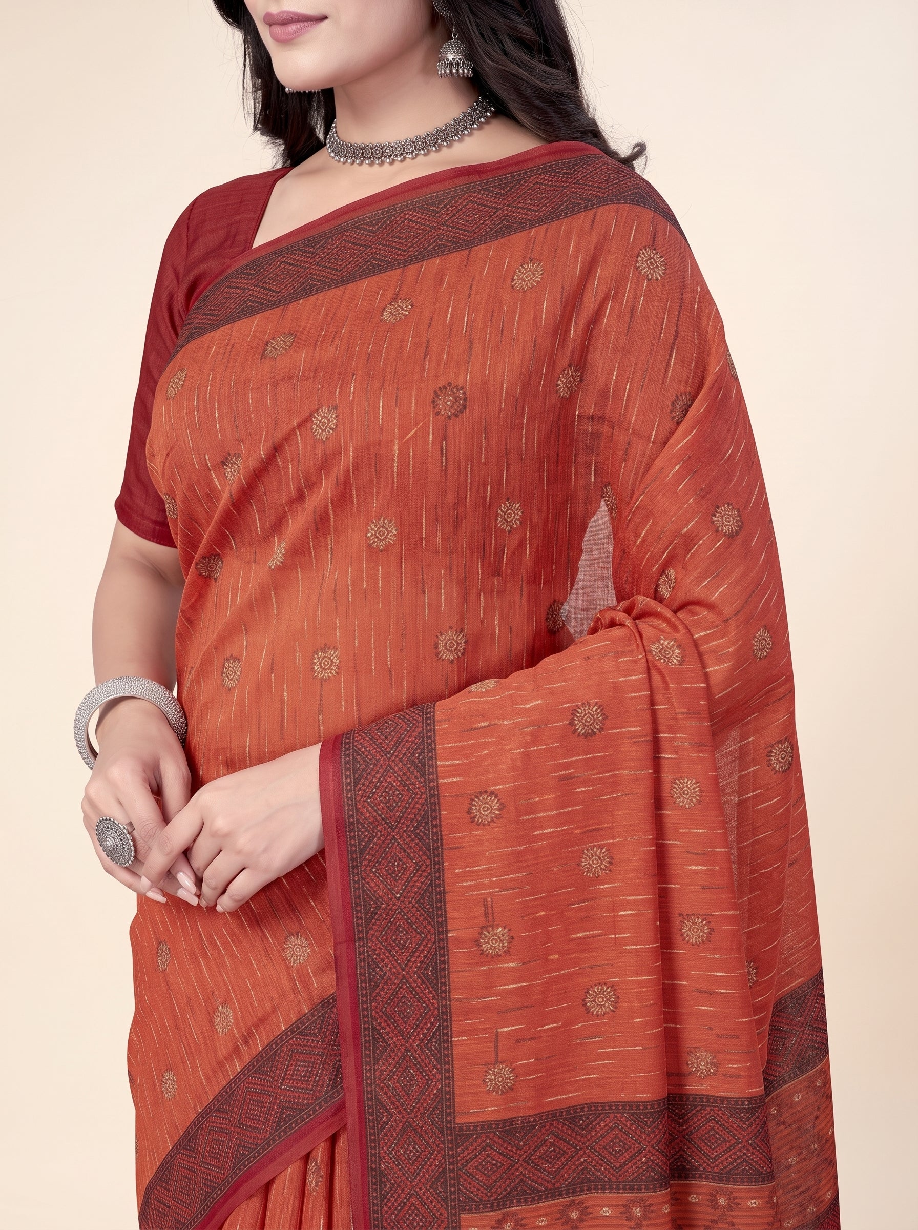 Shared pallu close-up [sku:D.NO.2900]