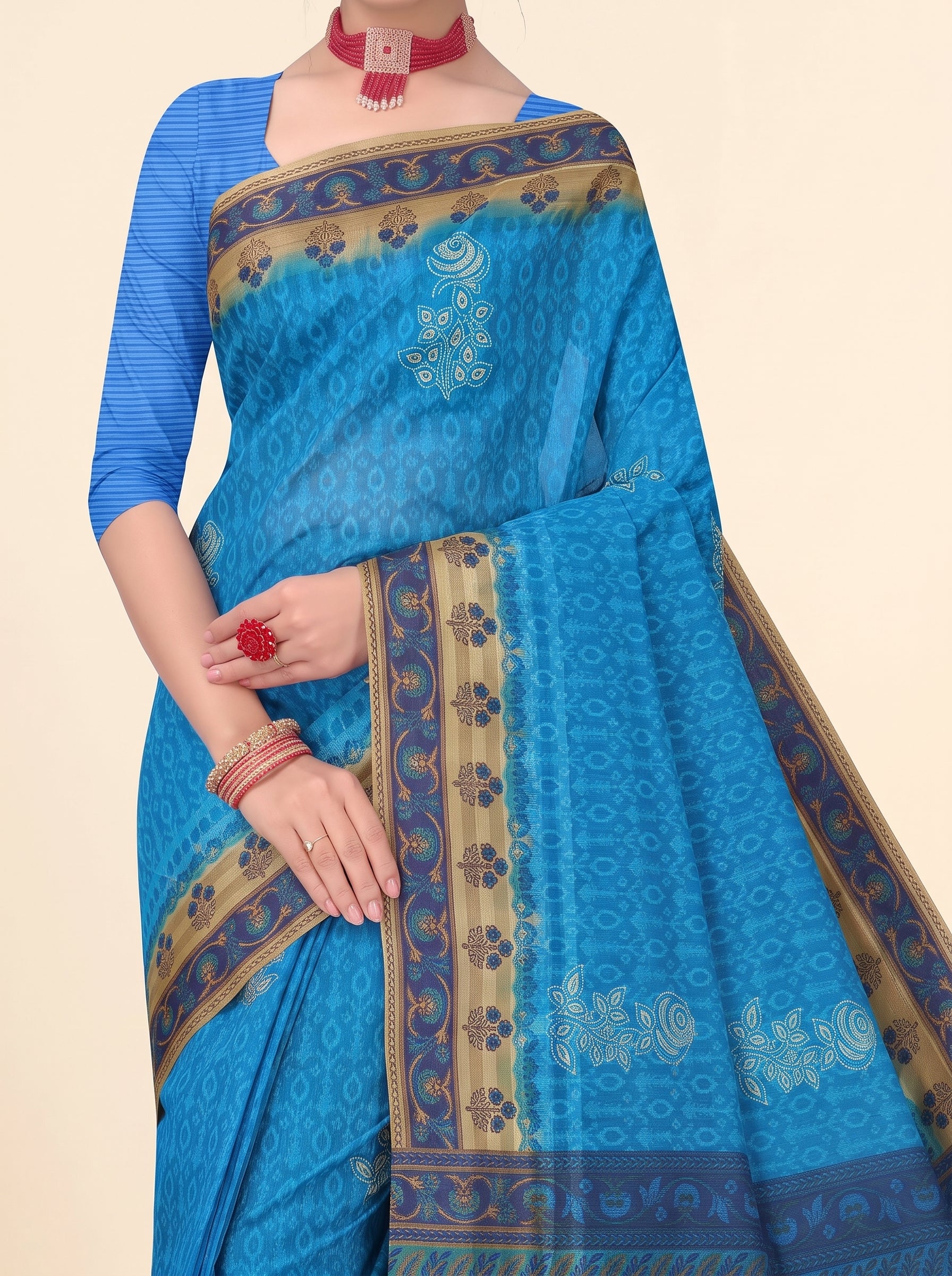 Shared pallu close-up [sku:KN-8050]