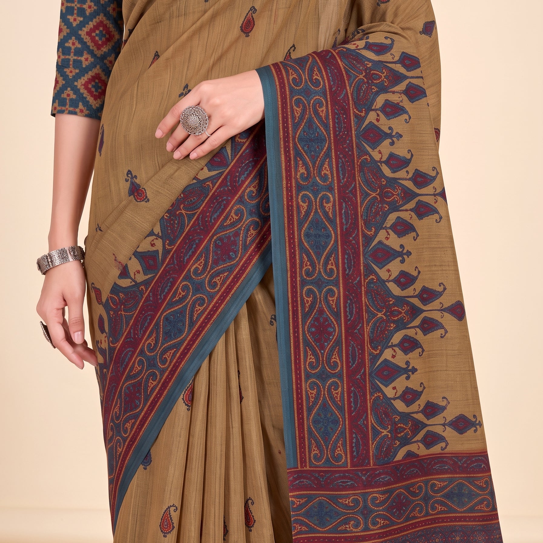 Shared pallu close-up [sku:KN-67478]