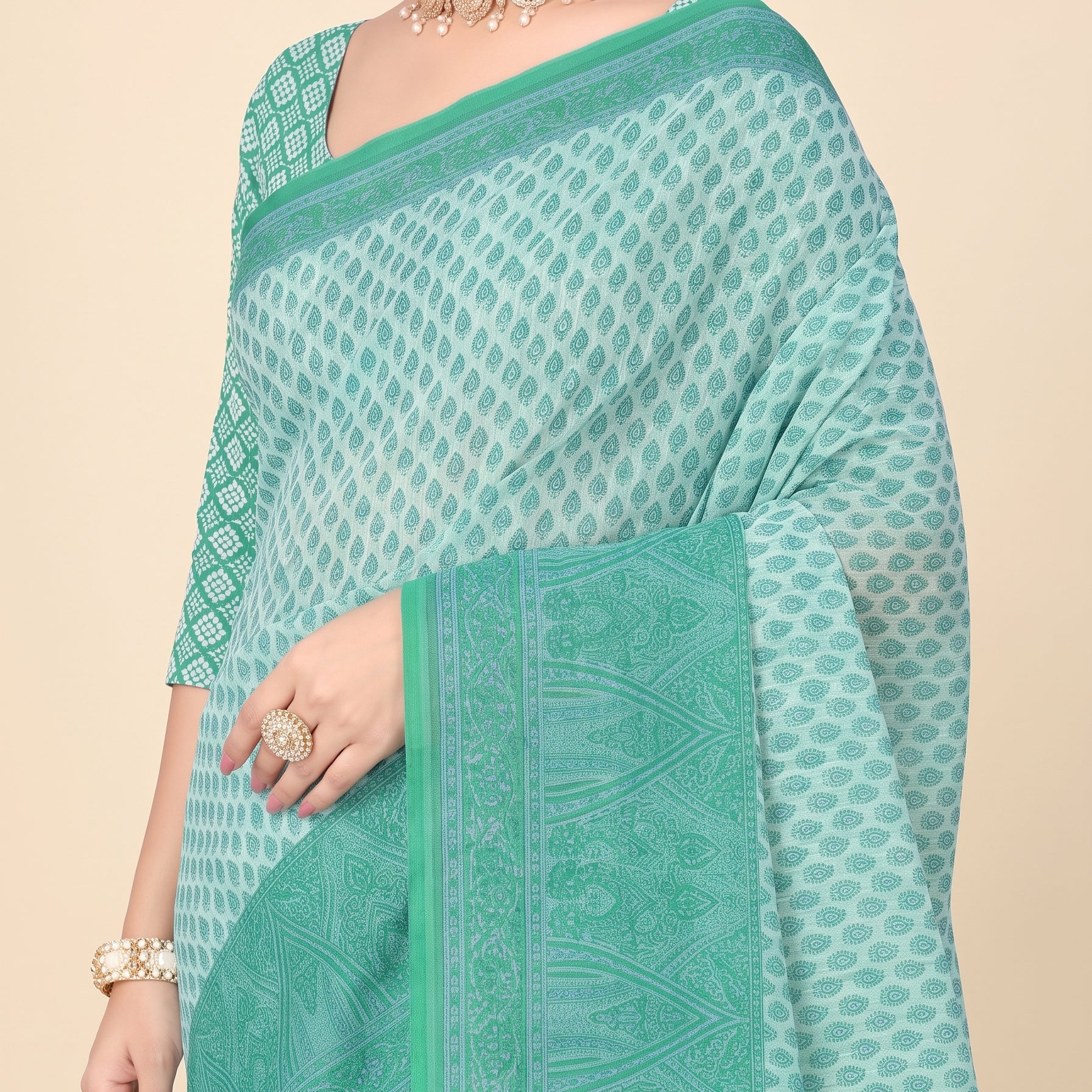 Shared pallu close-up [sku:KN-67091]