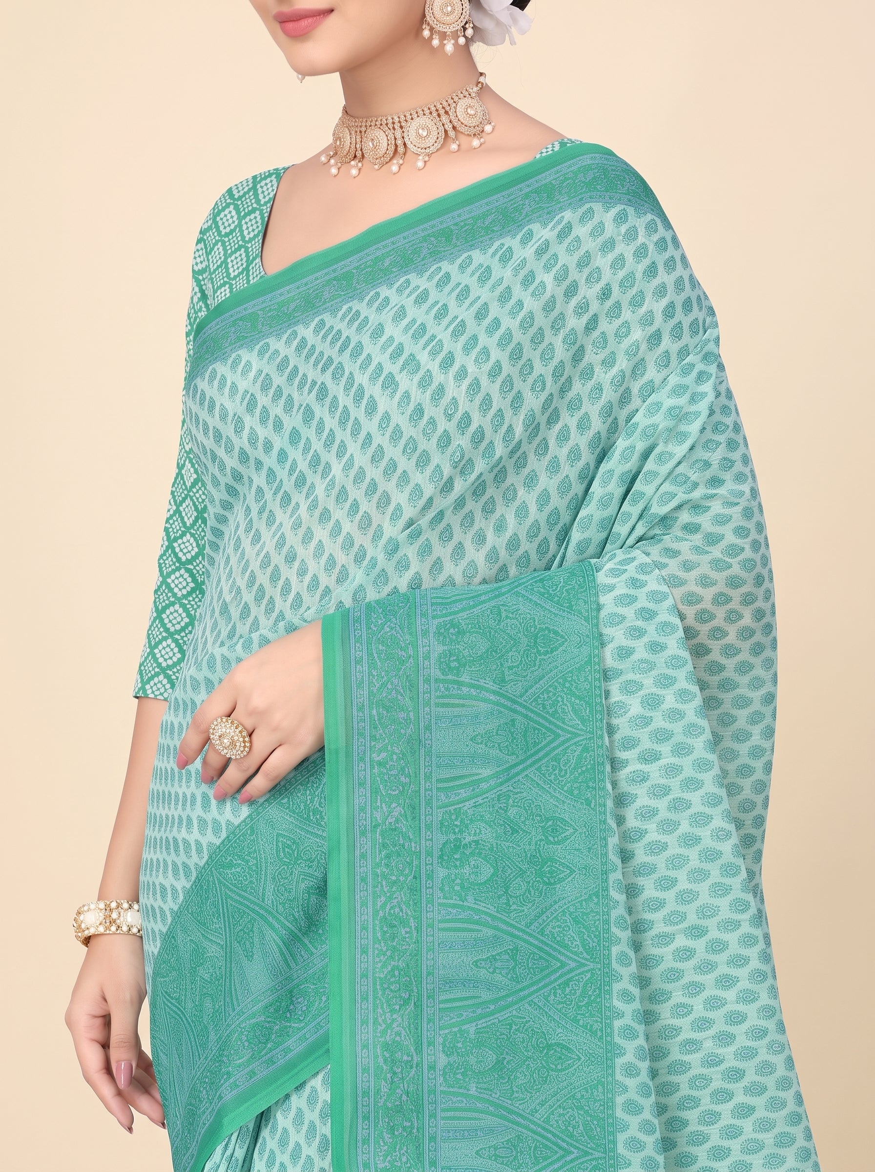 Shared pallu close-up [sku:KN-67091]