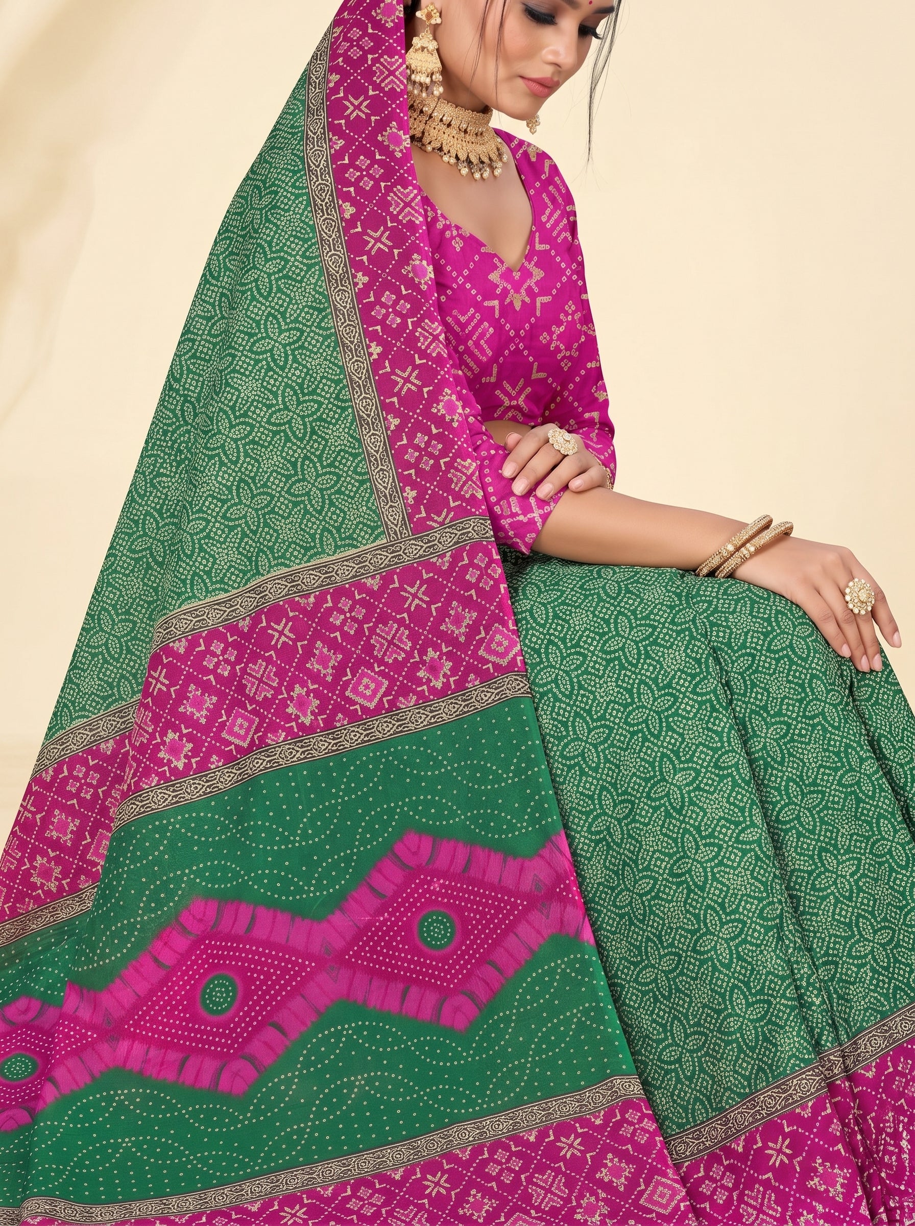 Shared pallu close-up [sku:KN-64607]