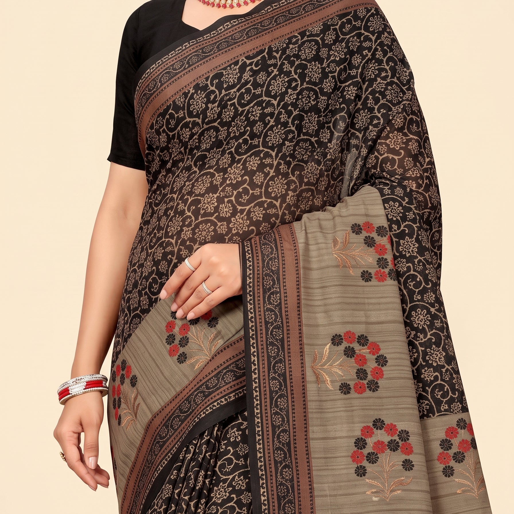 Shared pallu close-up [sku:D.NO.36076]
