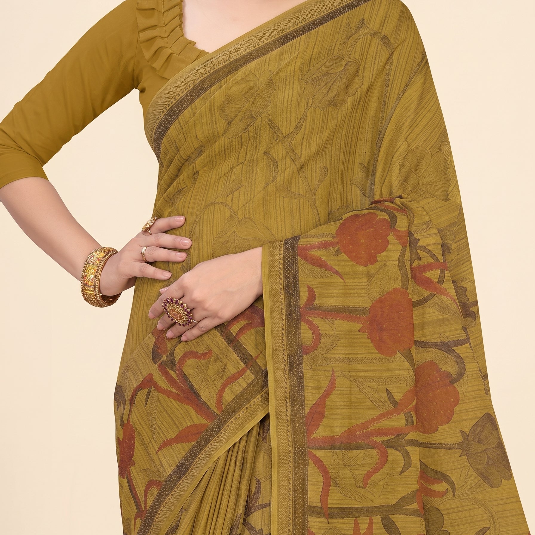 Shared pallu close-up [sku:BV-24408]