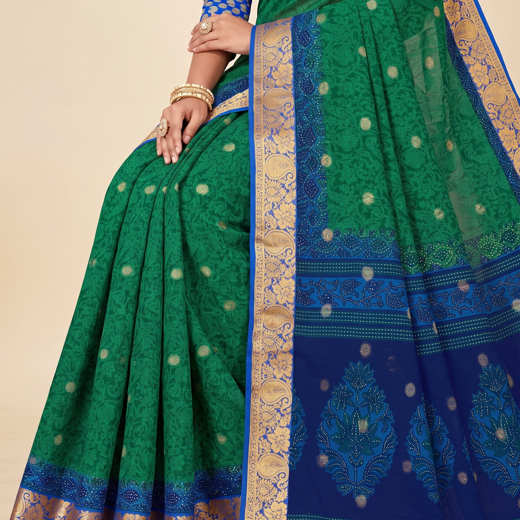Shared pallu close-up [sku:KN-66898]