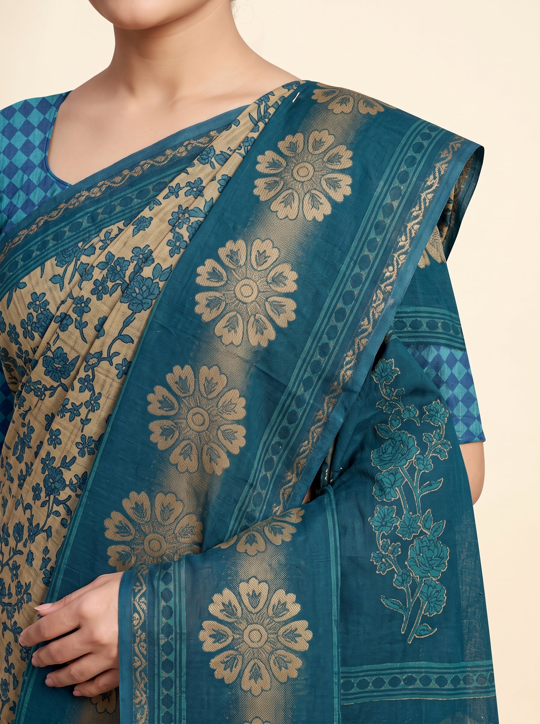 Shared pallu close-up [sku:KN-57985]