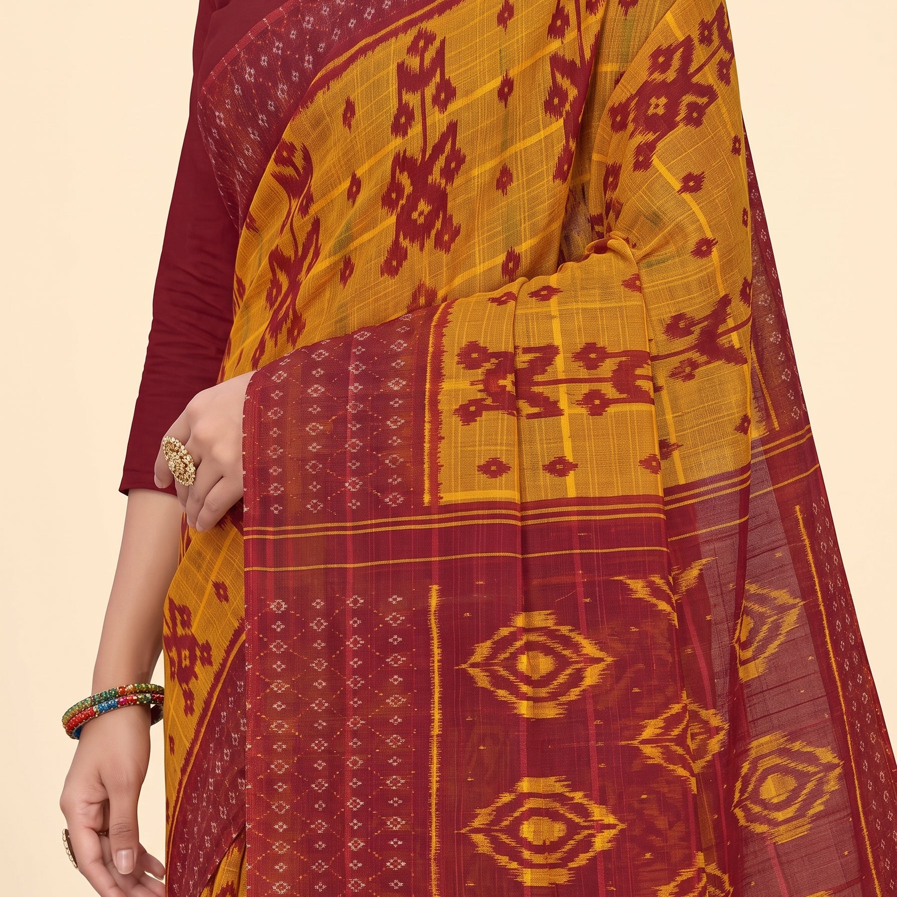 Shared pallu close-up [sku:BV-24936]