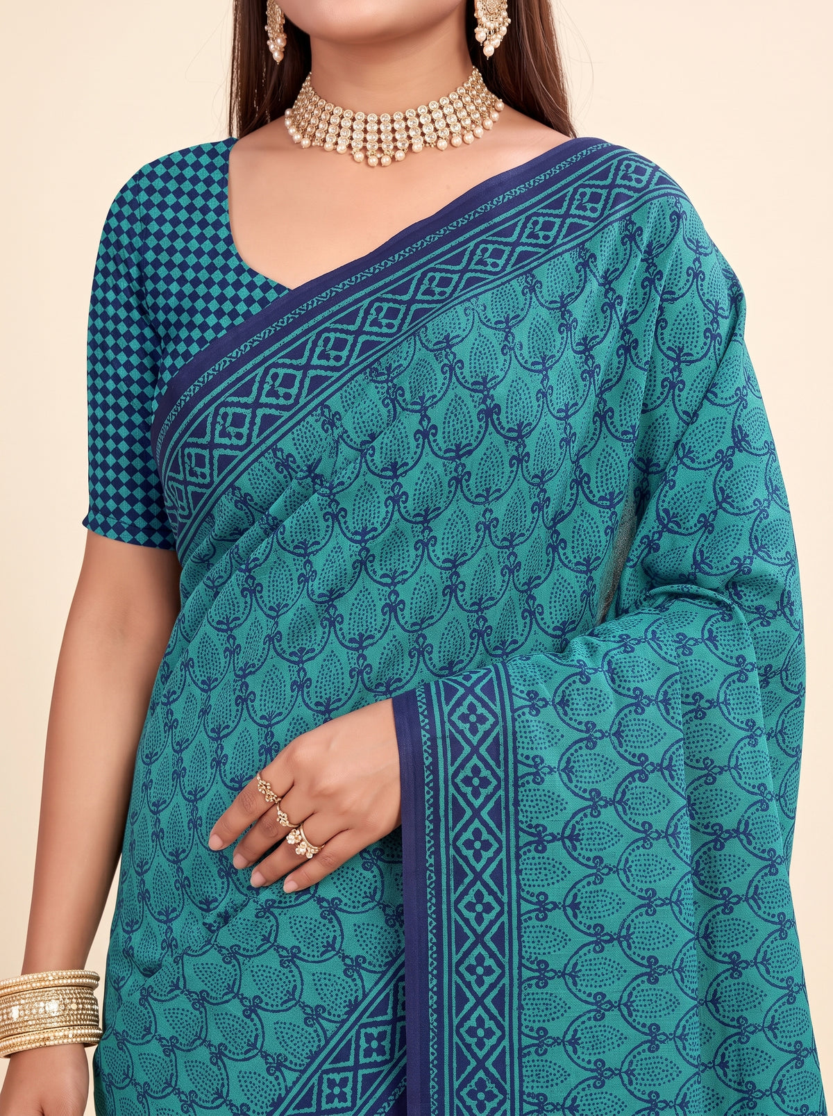 Shared pallu close-up [sku:KN-55046]
