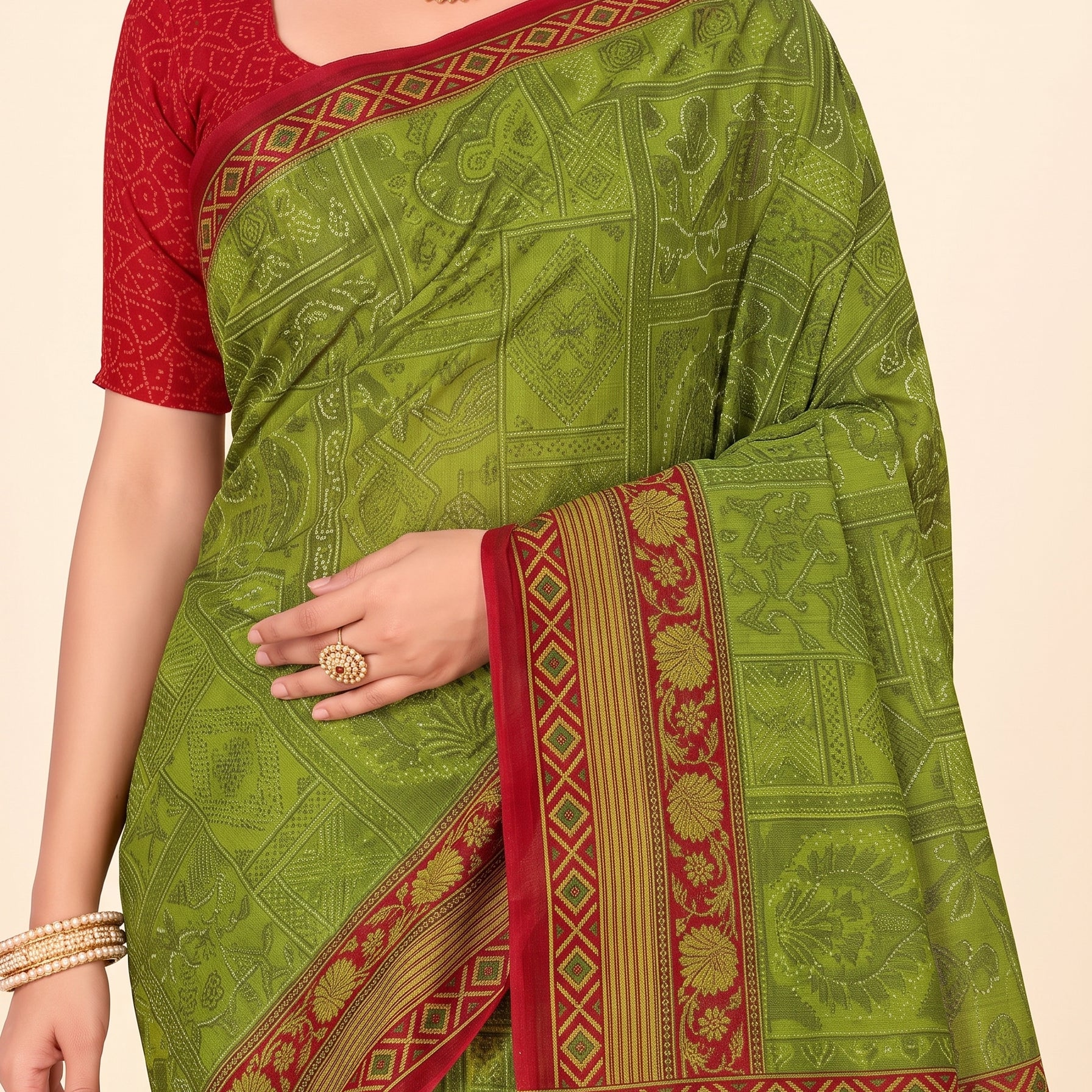 Shared pallu close-up [sku:KN-66530]