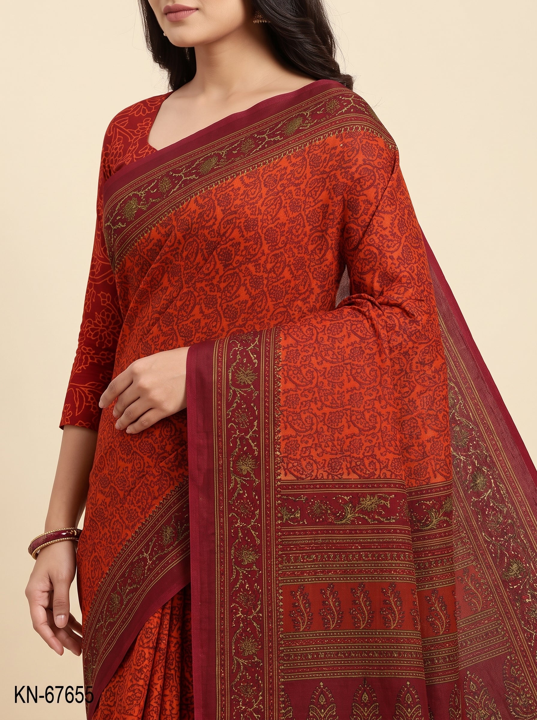Shared pallu close-up [sku:KN-67655]