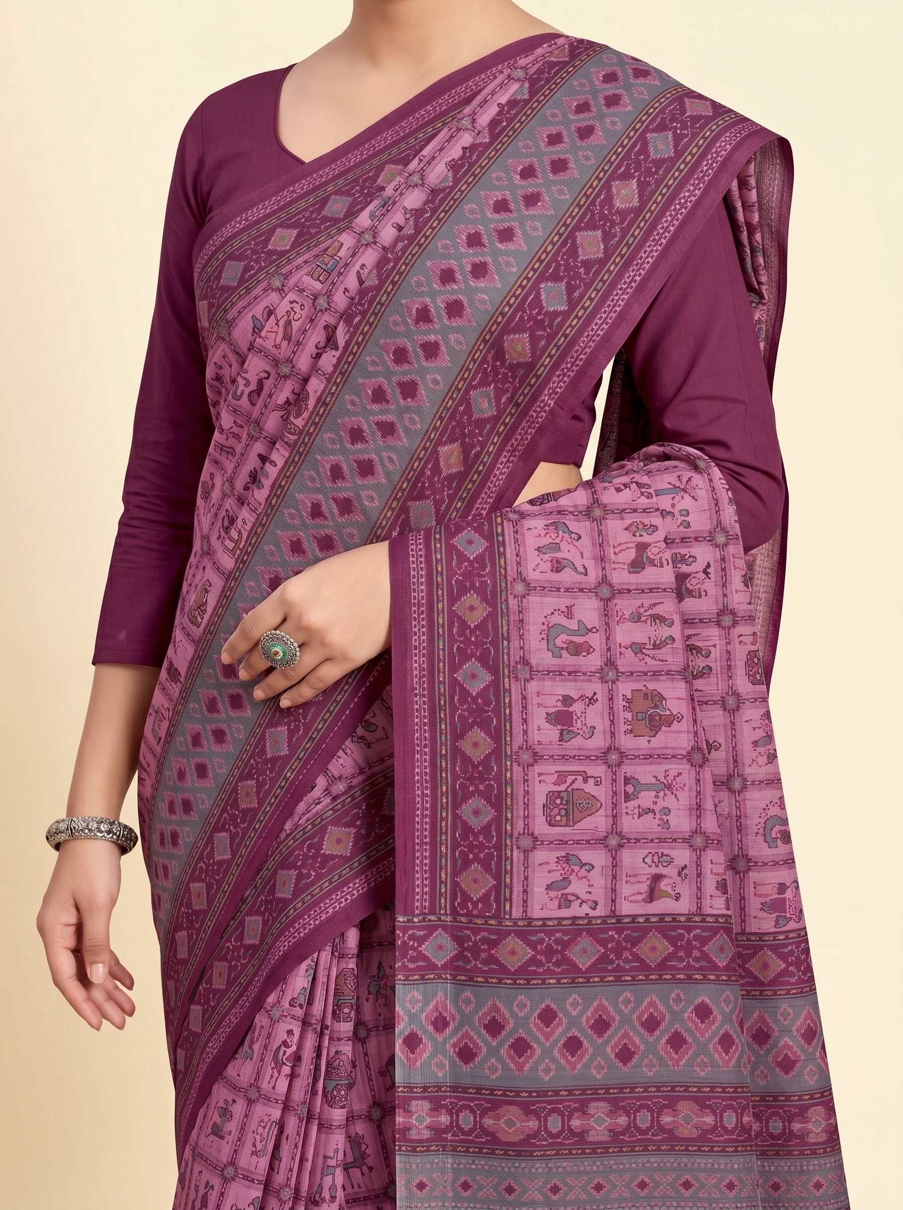 Pallu close-up