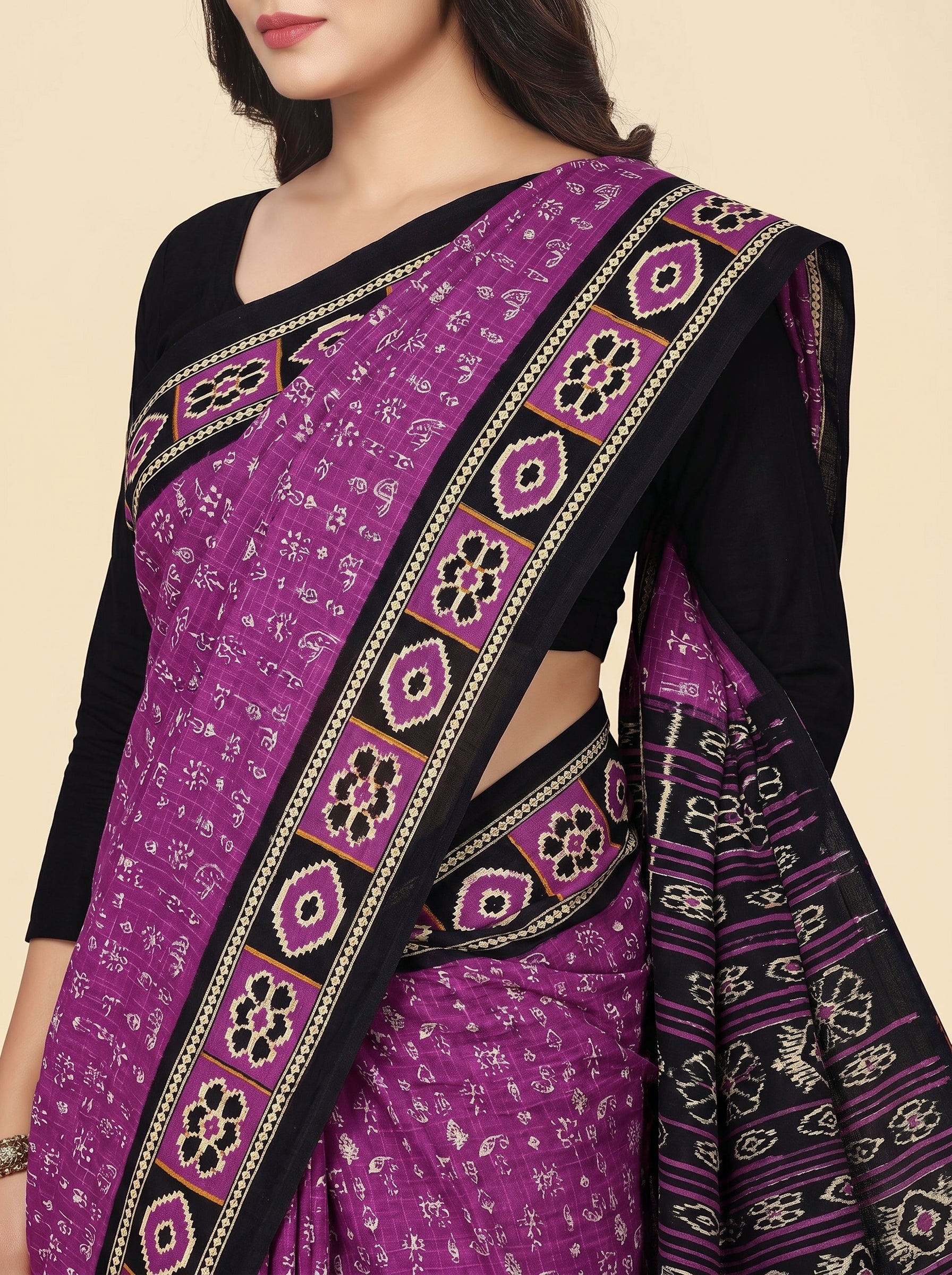 Shared pallu close-up