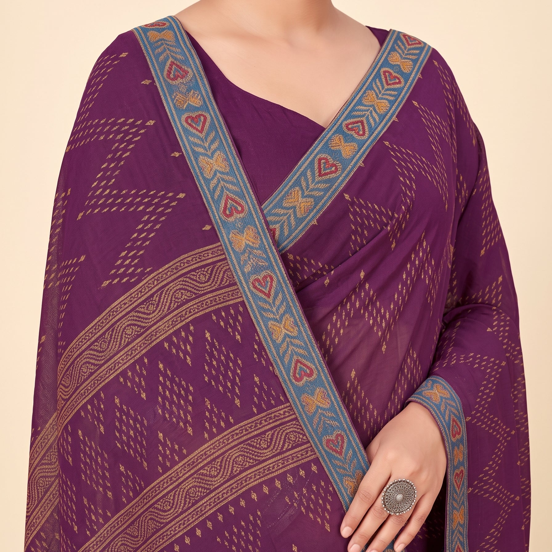 Shared pallu close-up [sku:KN-66811]