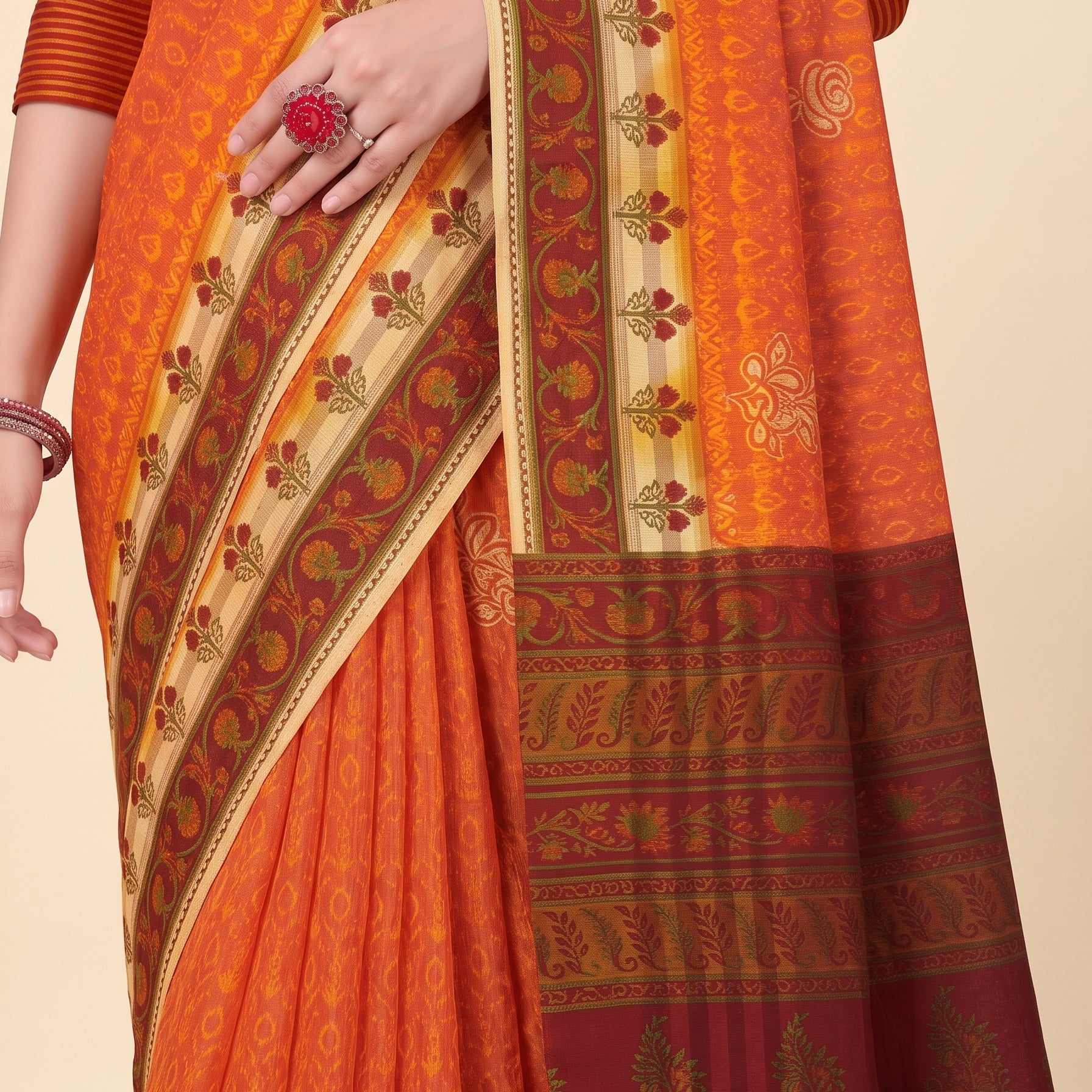 Shared pallu close-up [sku:KN-8049]