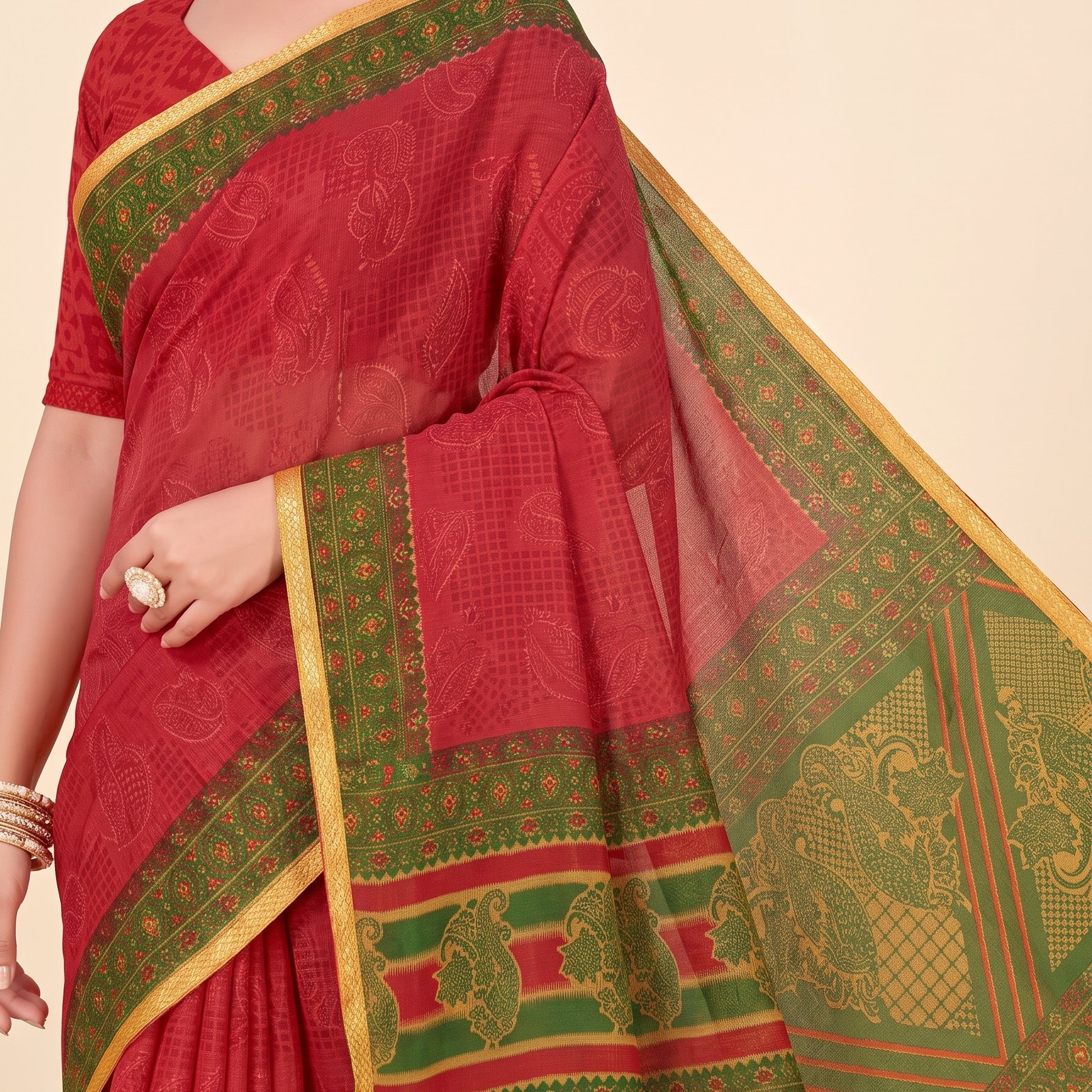 Shared pallu close-up [sku:KN-65261]