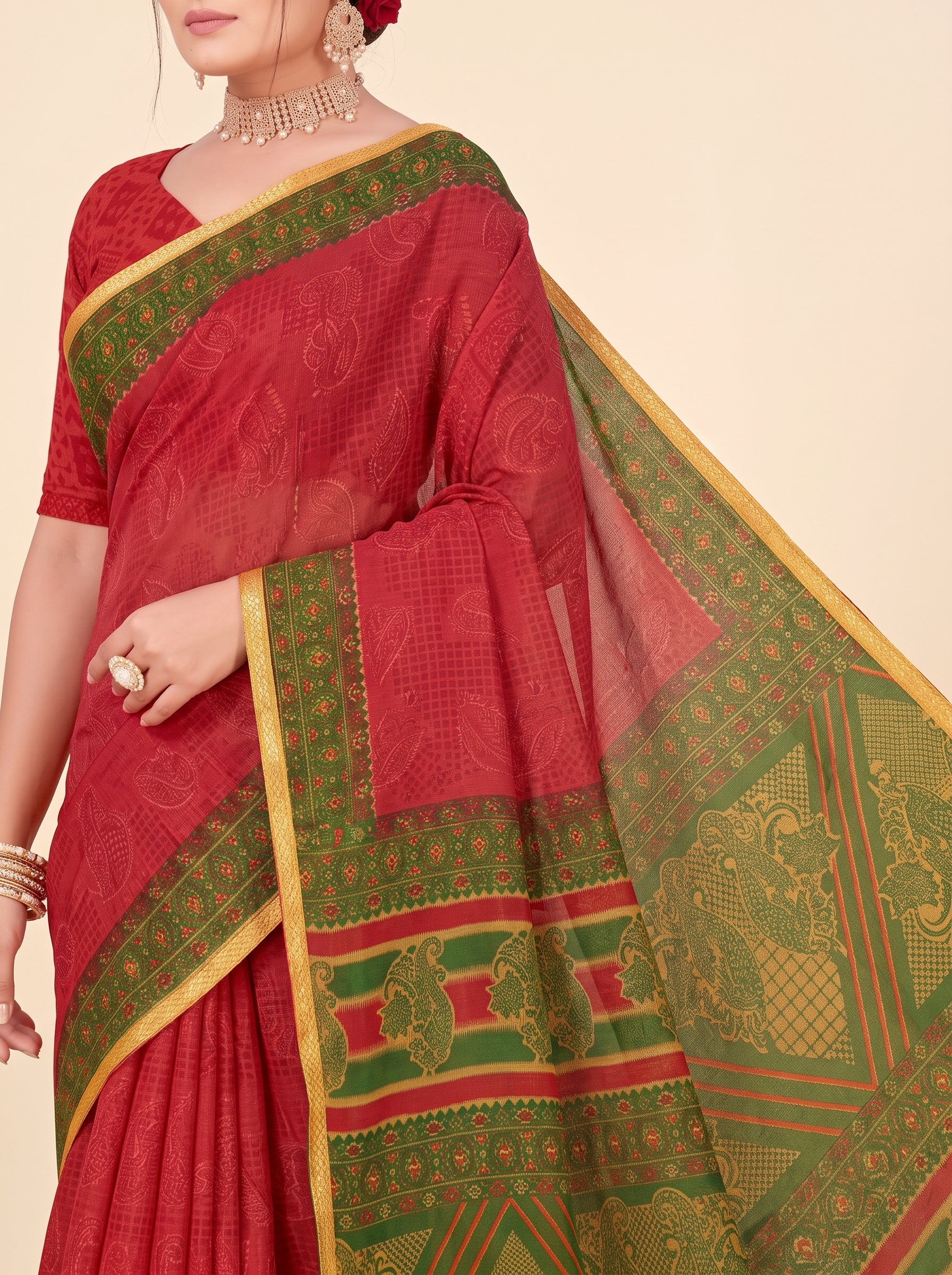 Shared pallu close-up [sku:KN-65261]