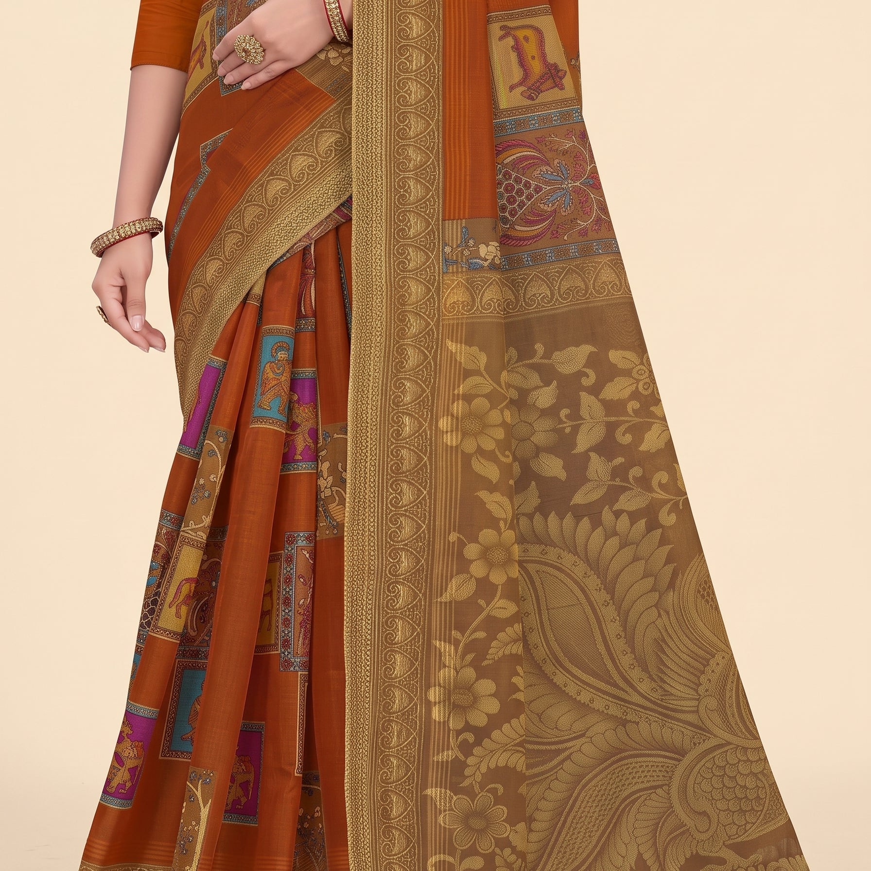 Shared pallu close-up [sku:BV-25357]