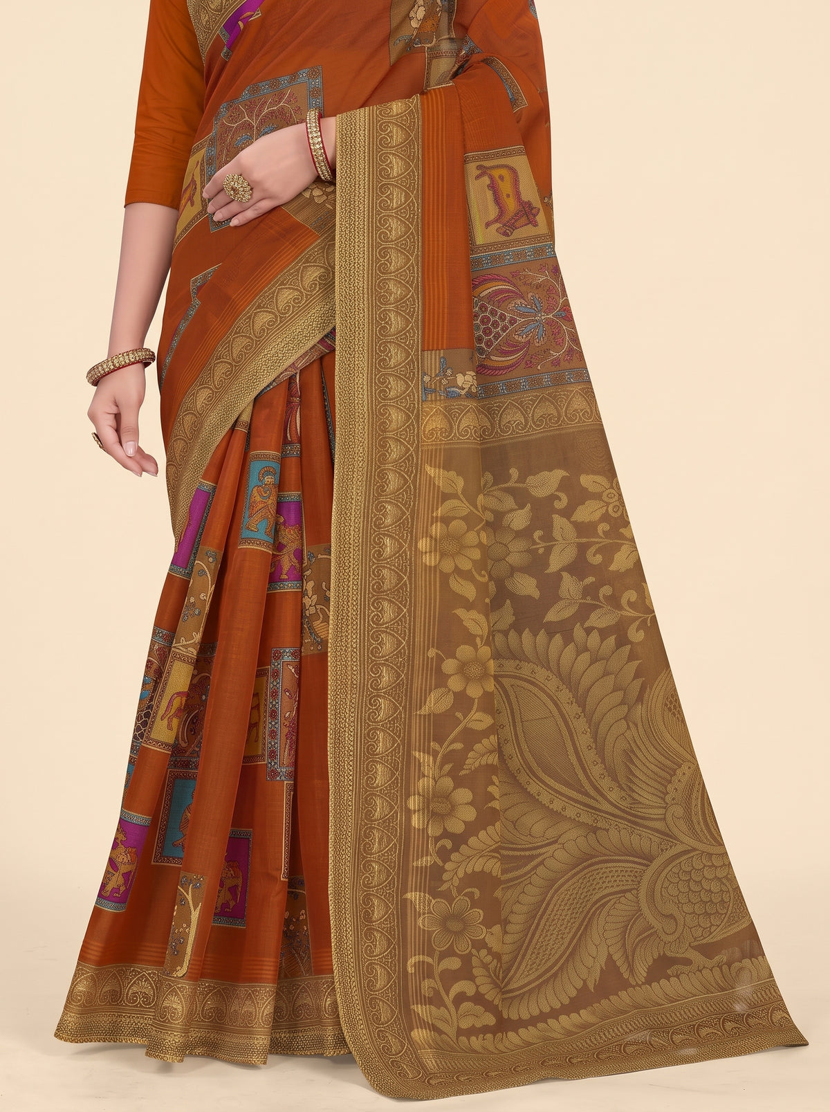 Shared pallu close-up [sku:BV-25357]