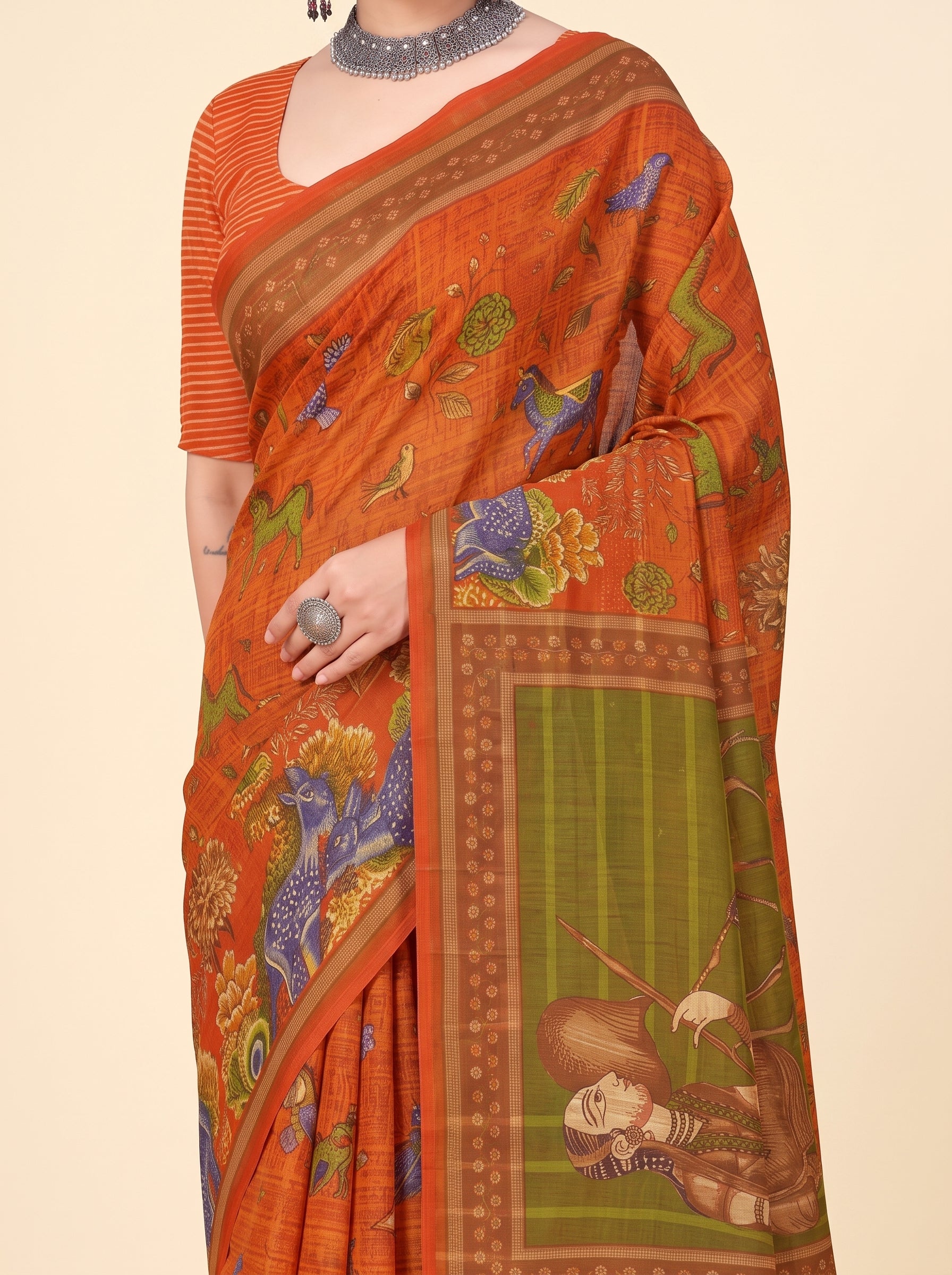 Shared pallu close-up [sku:KN-63991]