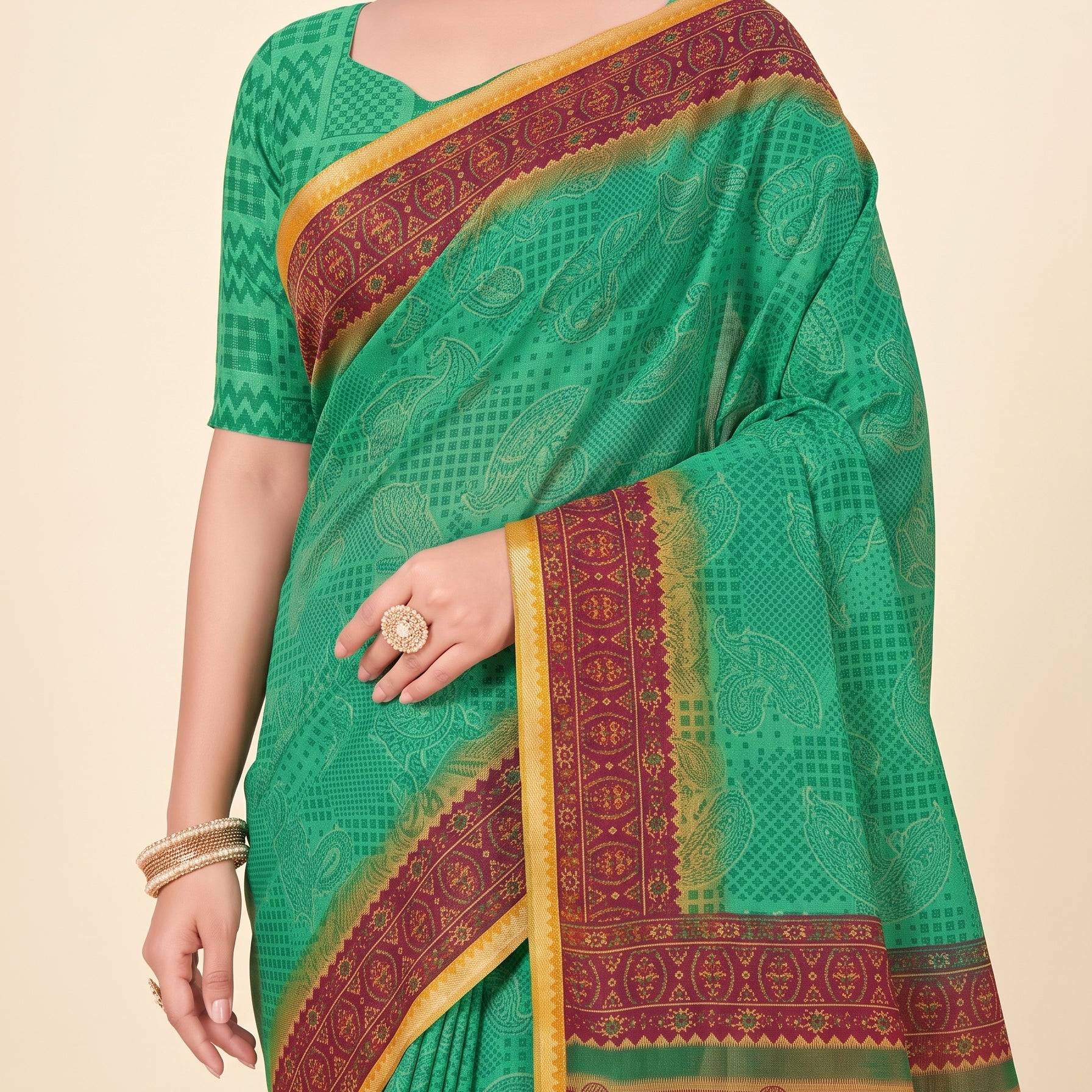 Shared pallu close-up [sku:KN-65262]