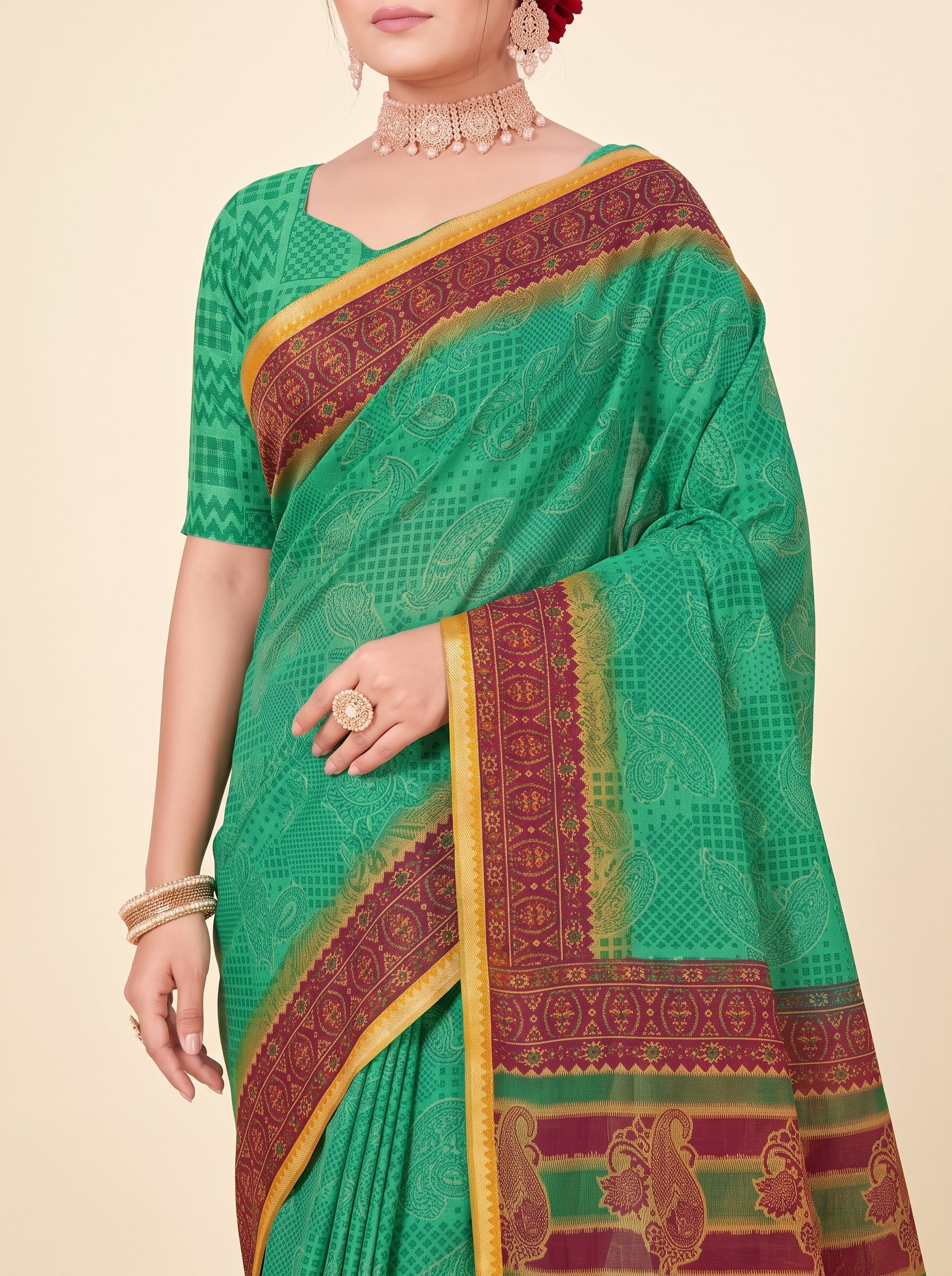 Shared pallu close-up [sku:KN-65262]