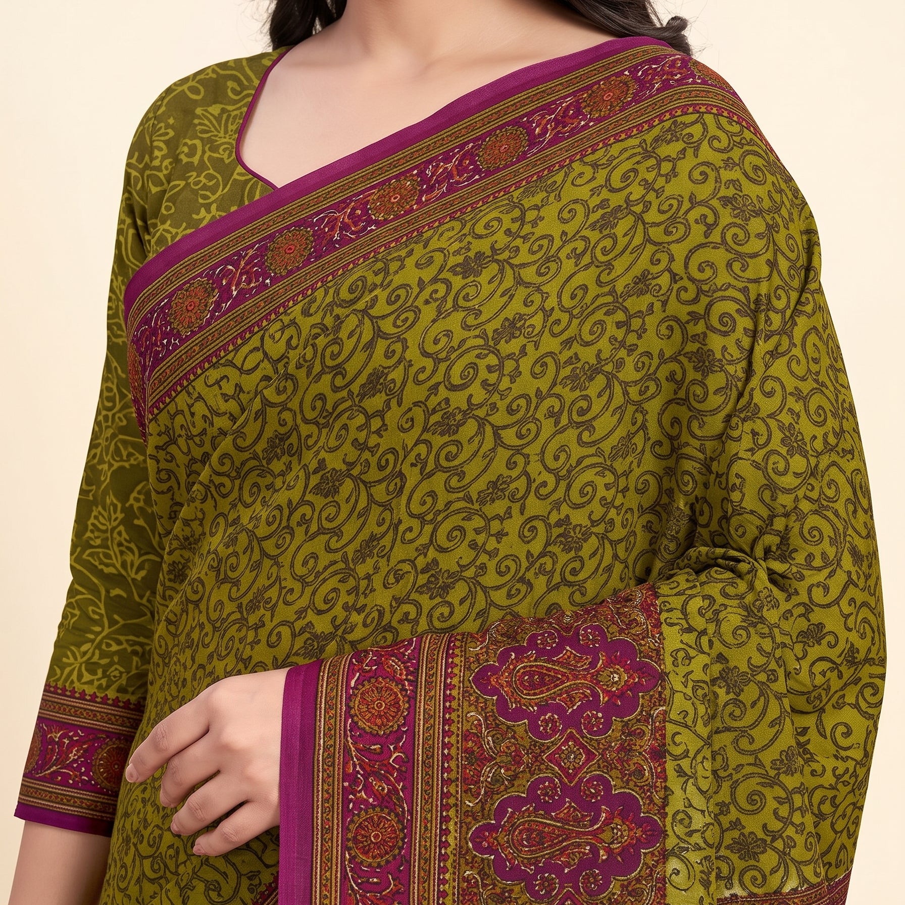 Shared pallu close-up [sku:KN-67662]