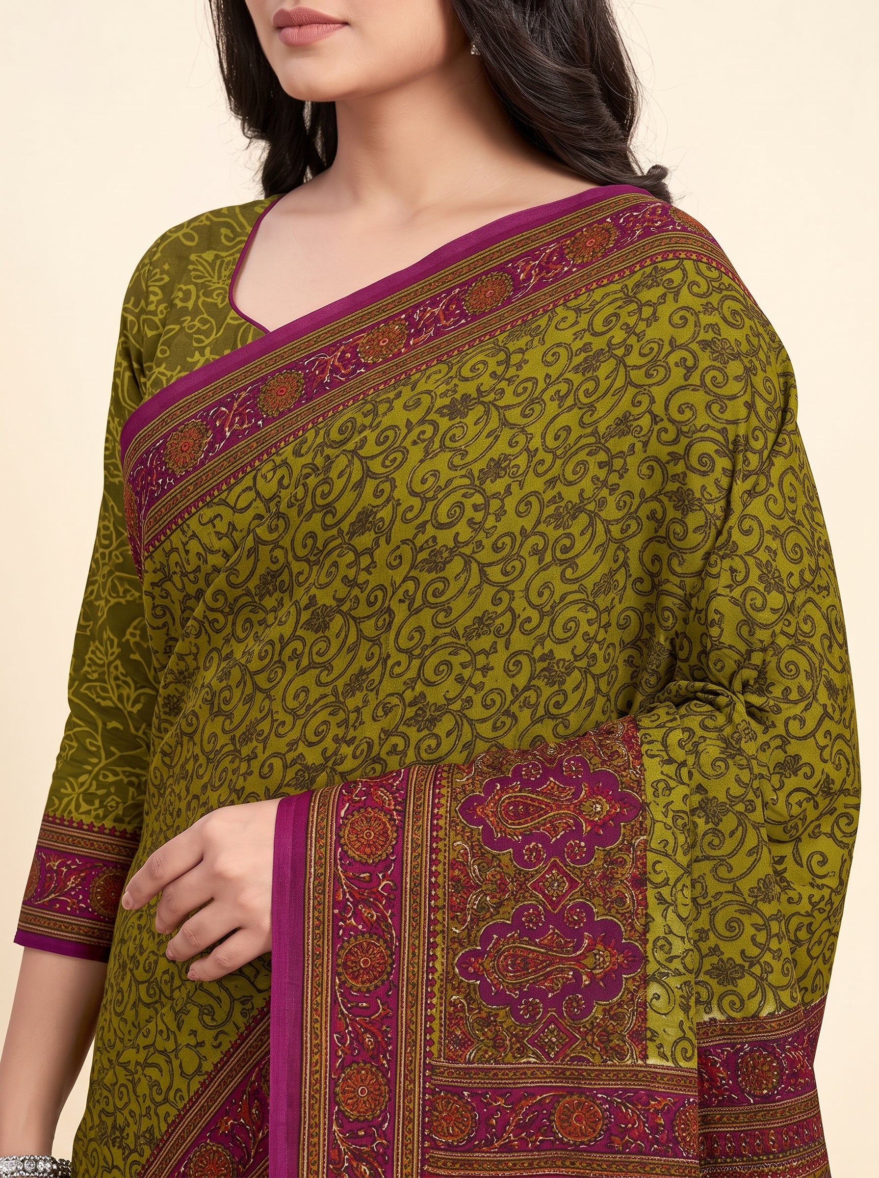 Shared pallu close-up [sku:KN-67662]