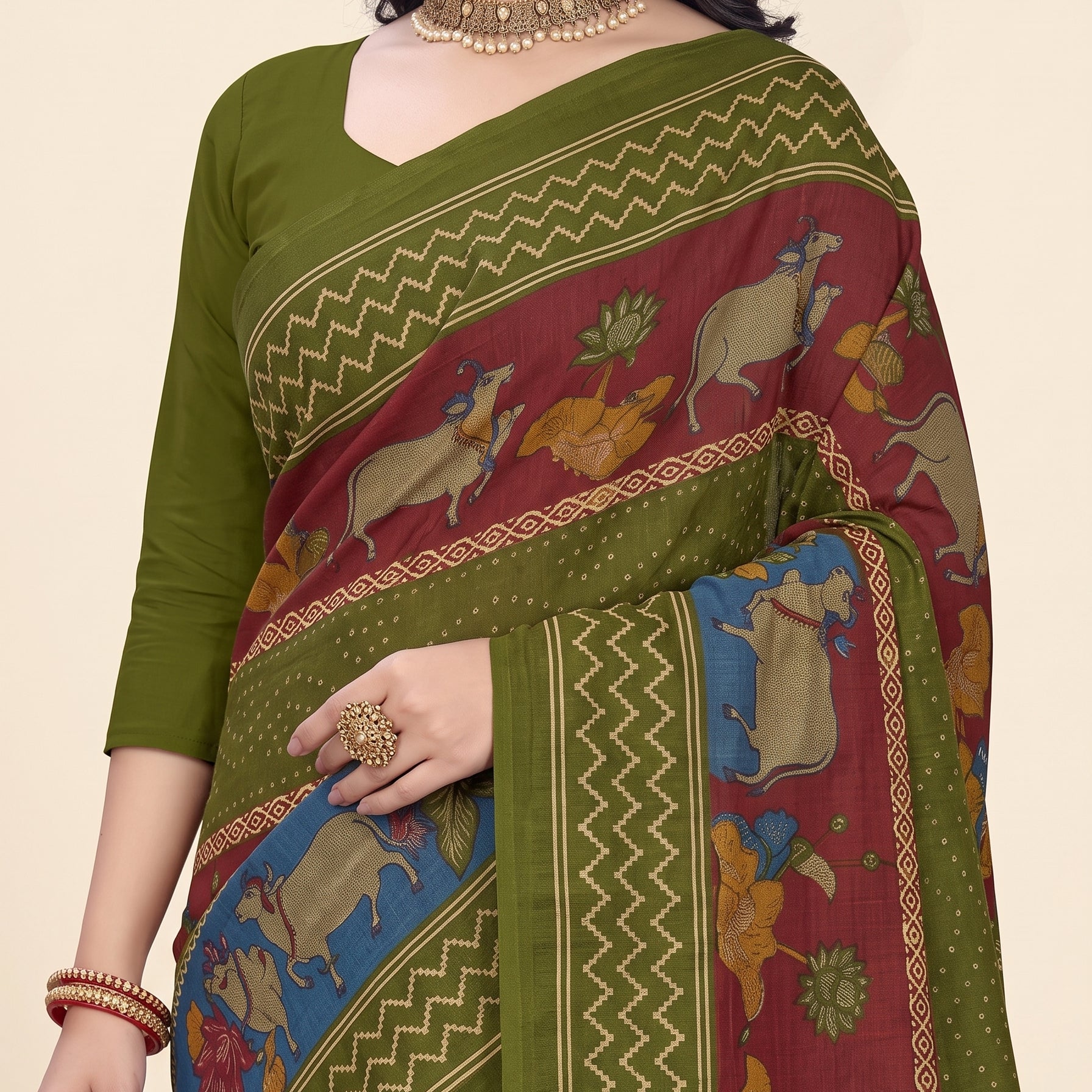Shared pallu close-up [sku:BV-24749]