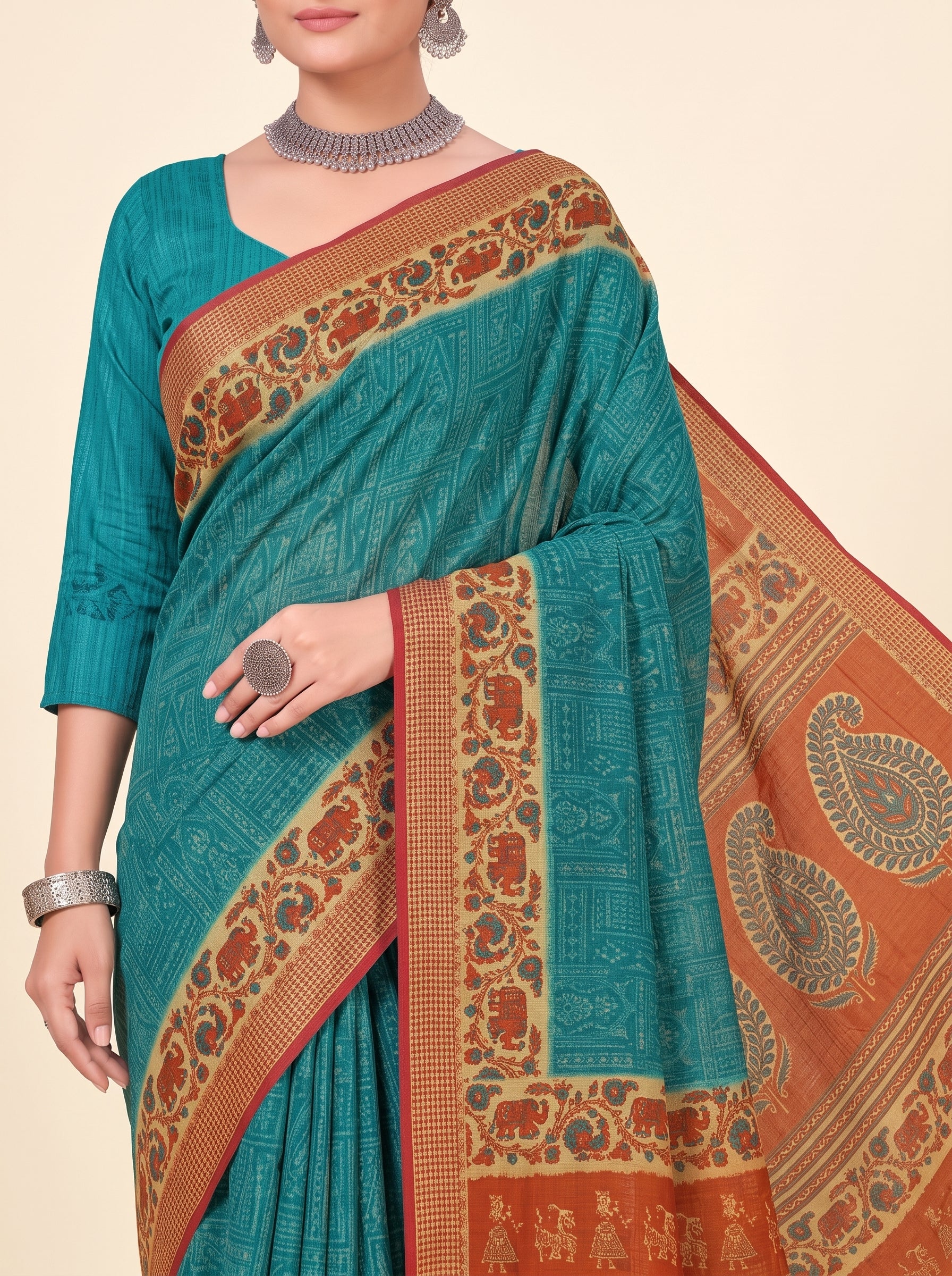 Shared pallu close-up [sku:KN-65307]