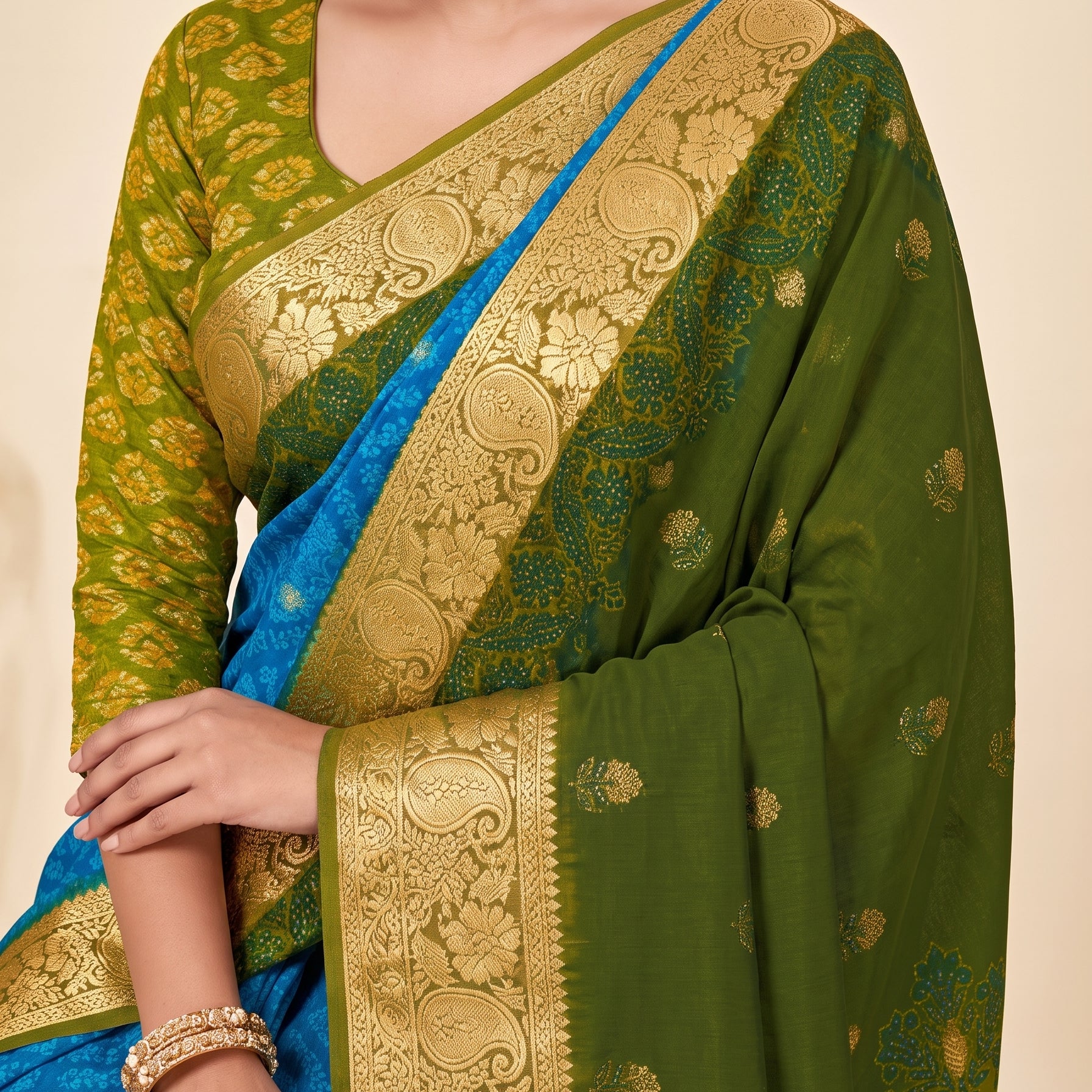 Shared pallu close-up [sku:KN-66902]