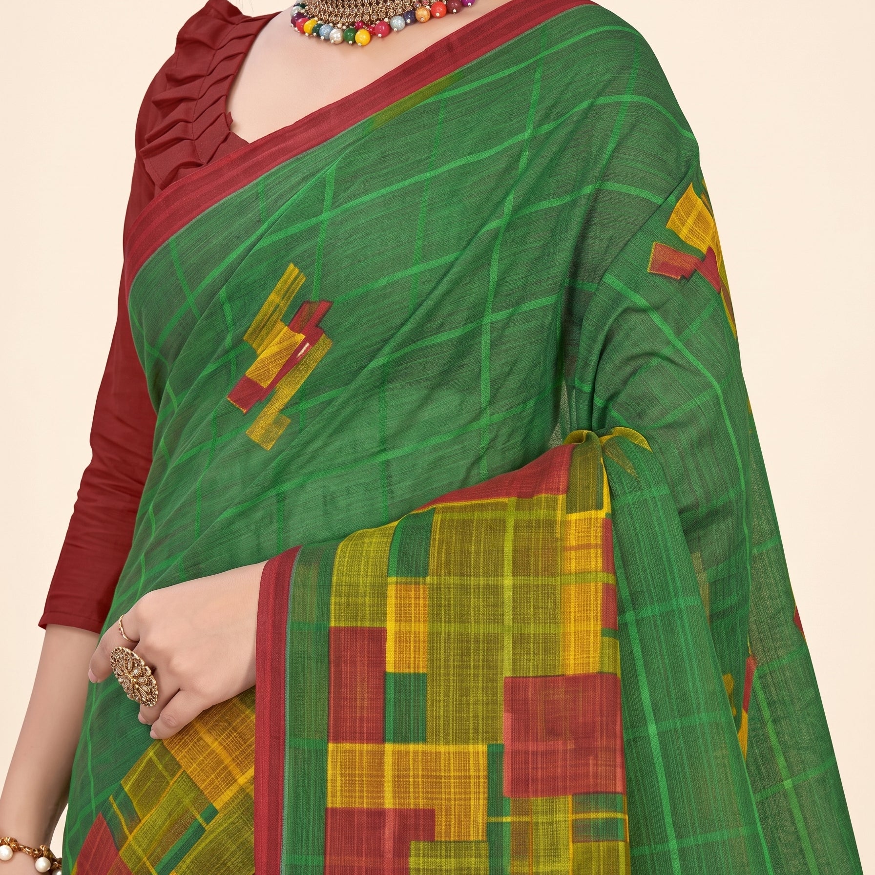 Shared pallu close-up [sku:BV-25118]