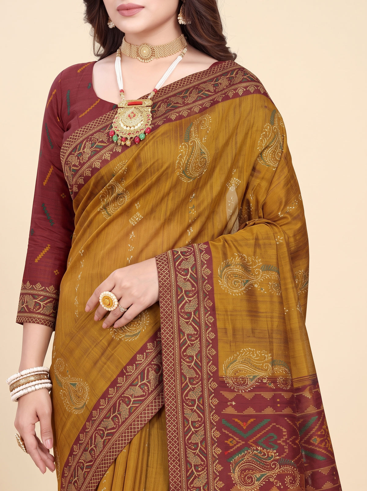 Shared pallu close-up [sku:JA-15052]