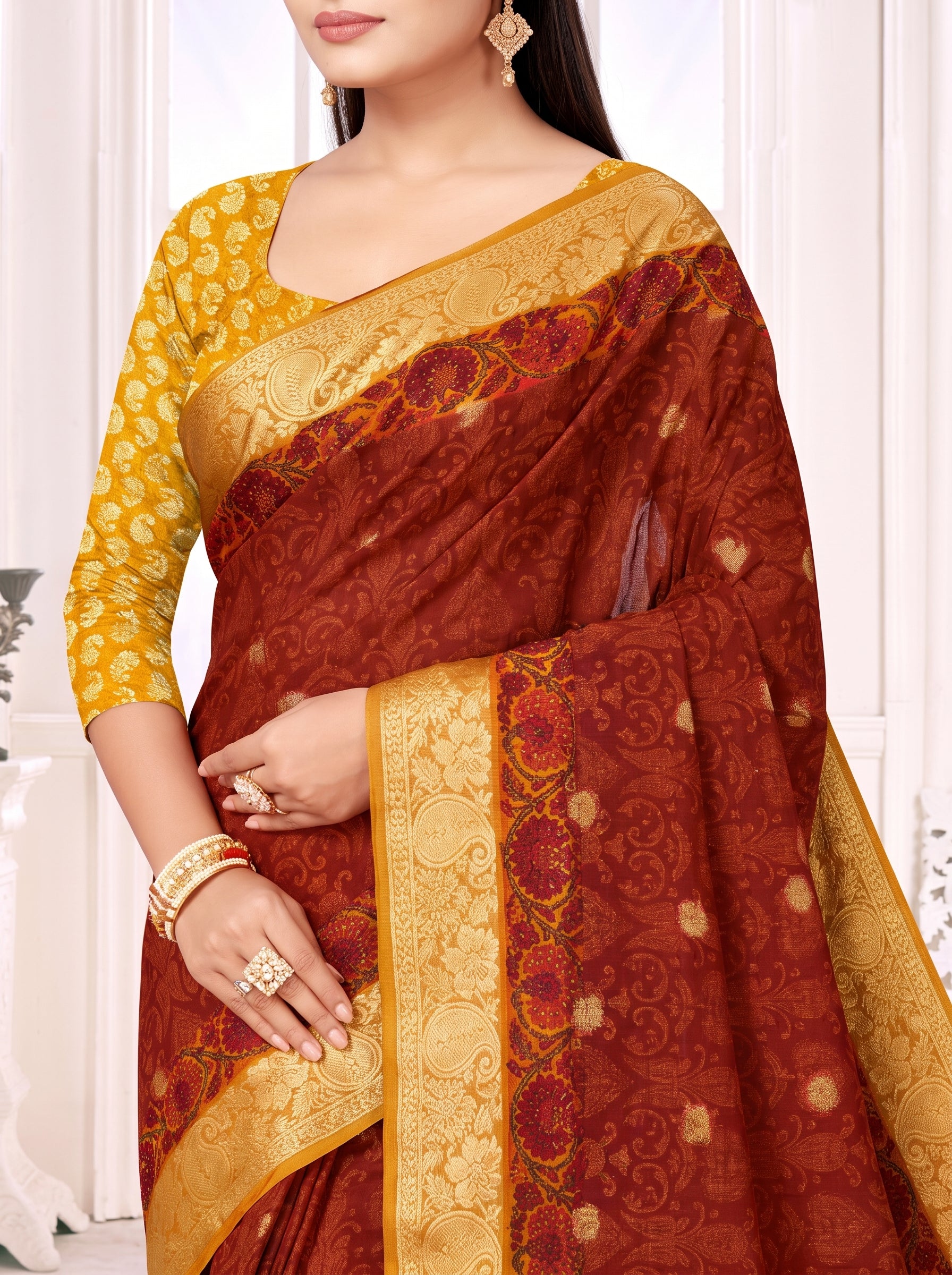 Shared pallu close-up [sku:KN-66905]
