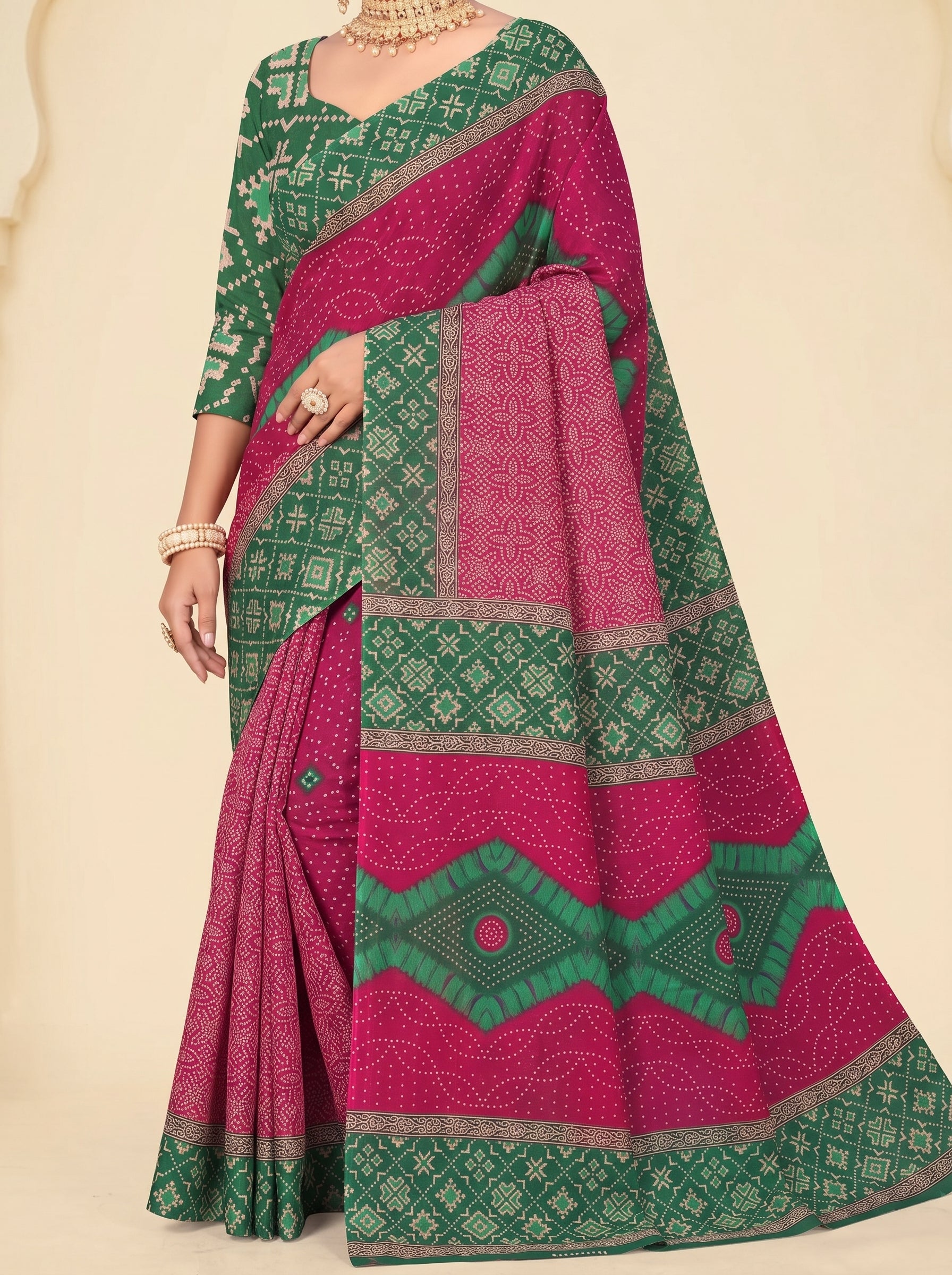 Shared pallu close-up [sku:KN-64608]