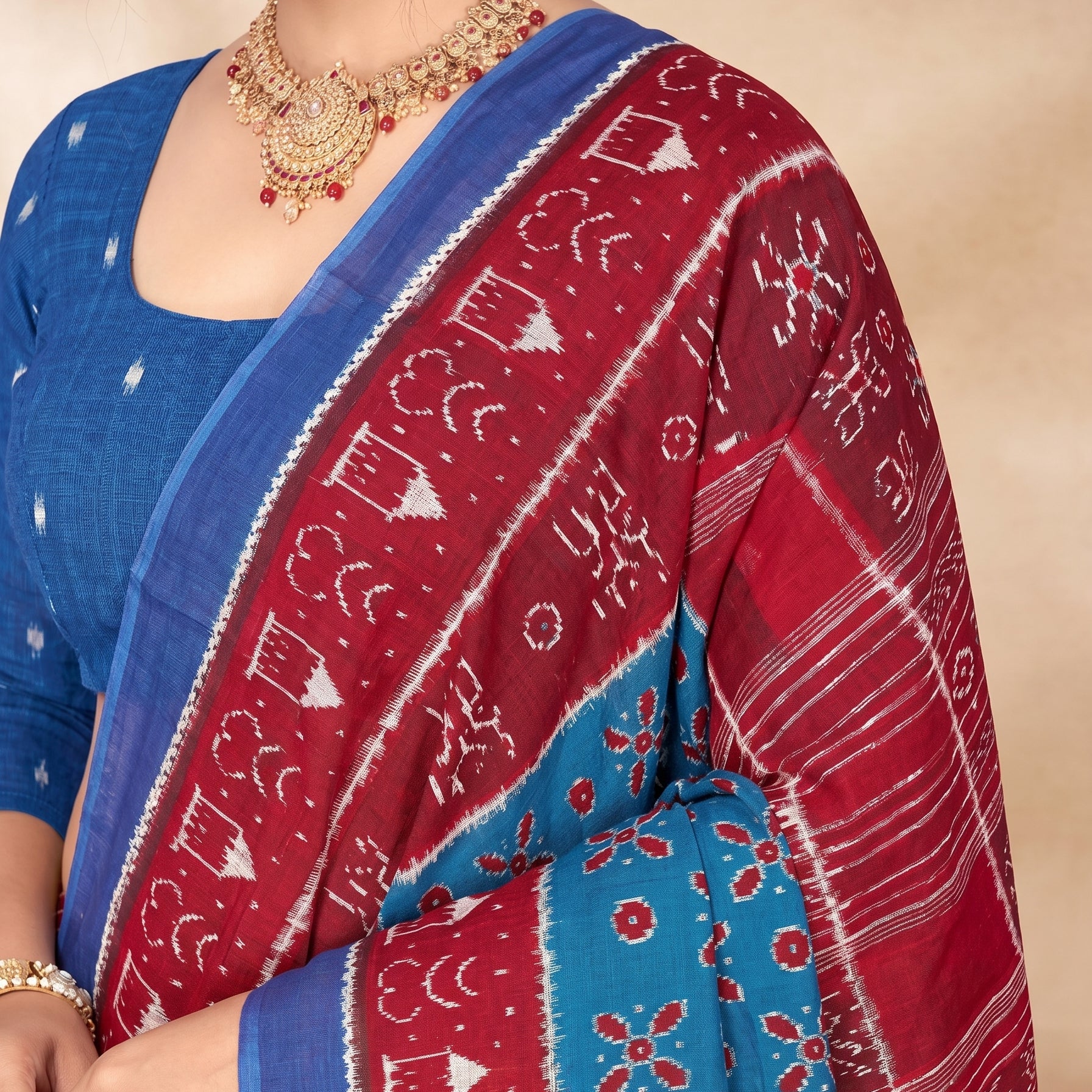 Shared pallu close-up [sku:KN-67431]