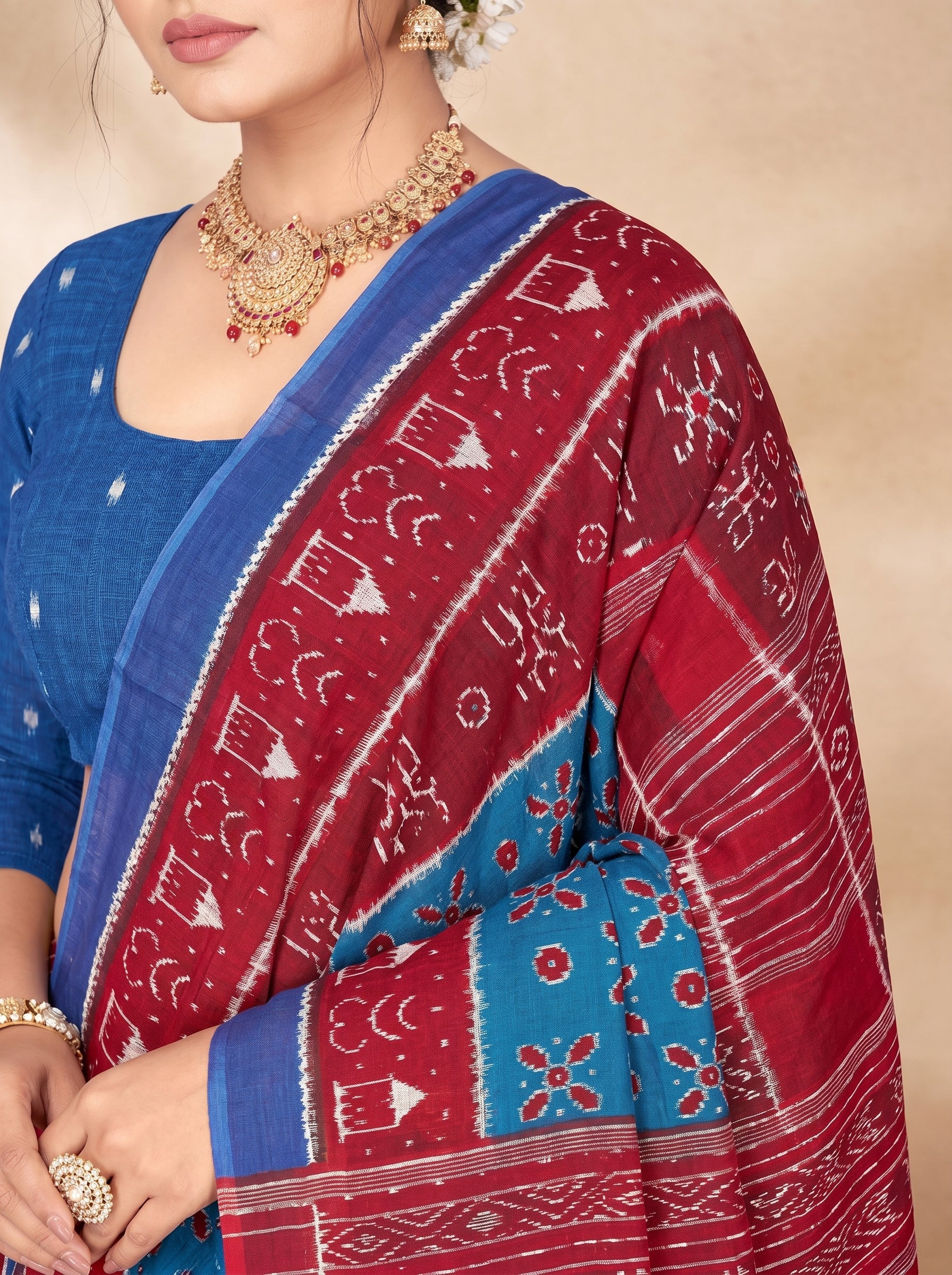 Shared pallu close-up [sku:KN-67431]
