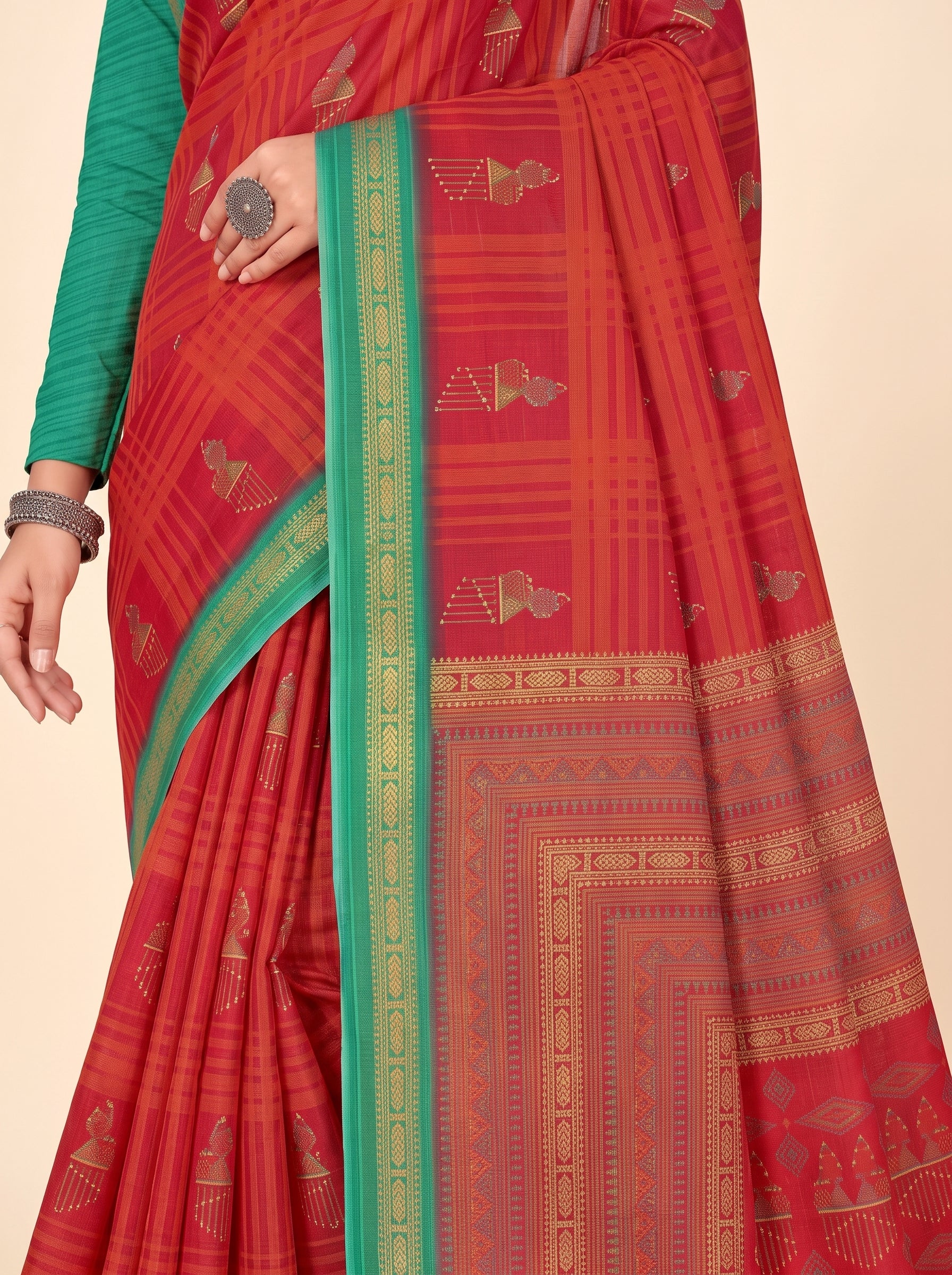 Shared pallu close-up [sku:KN-50655]
