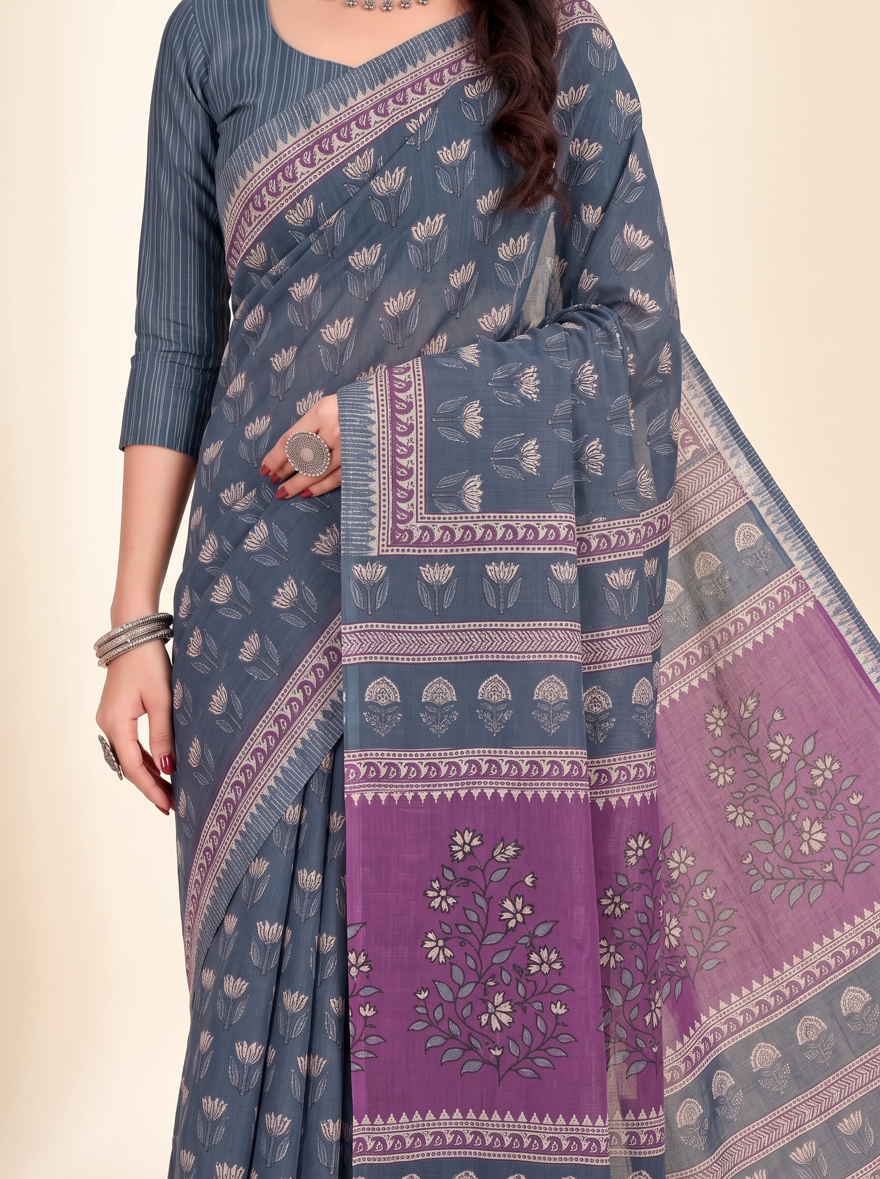 Shared pallu close-up [sku:KN-66495]