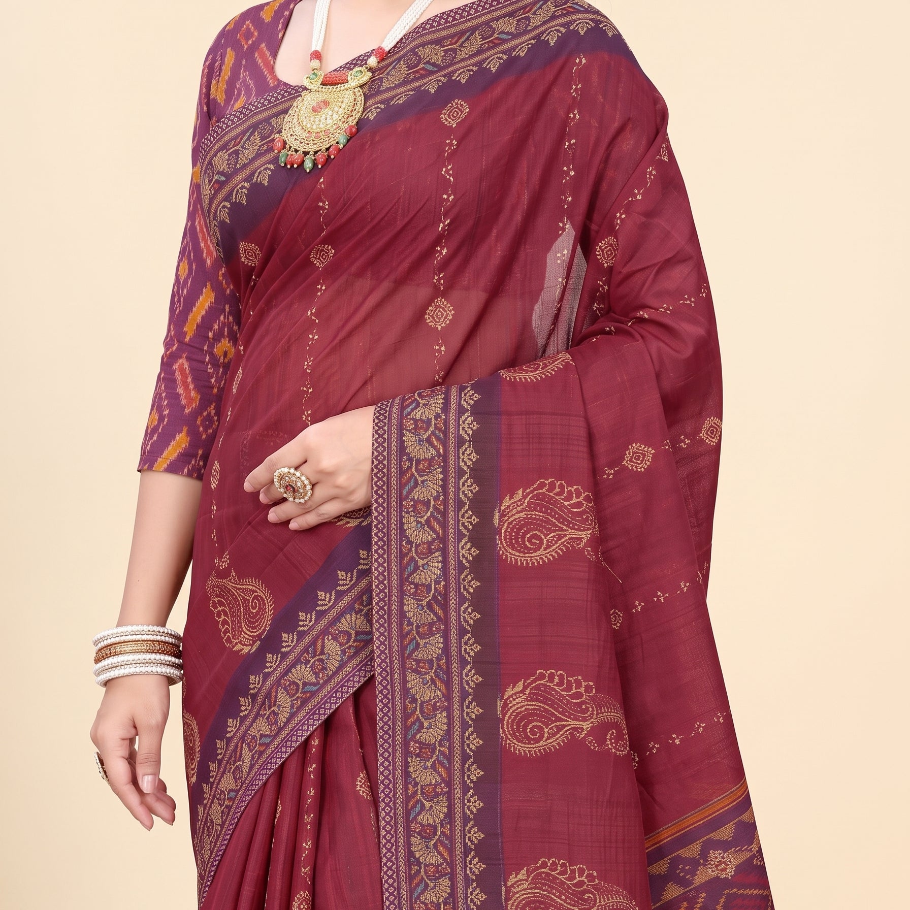 Shared pallu close-up [sku:JA-15051]
