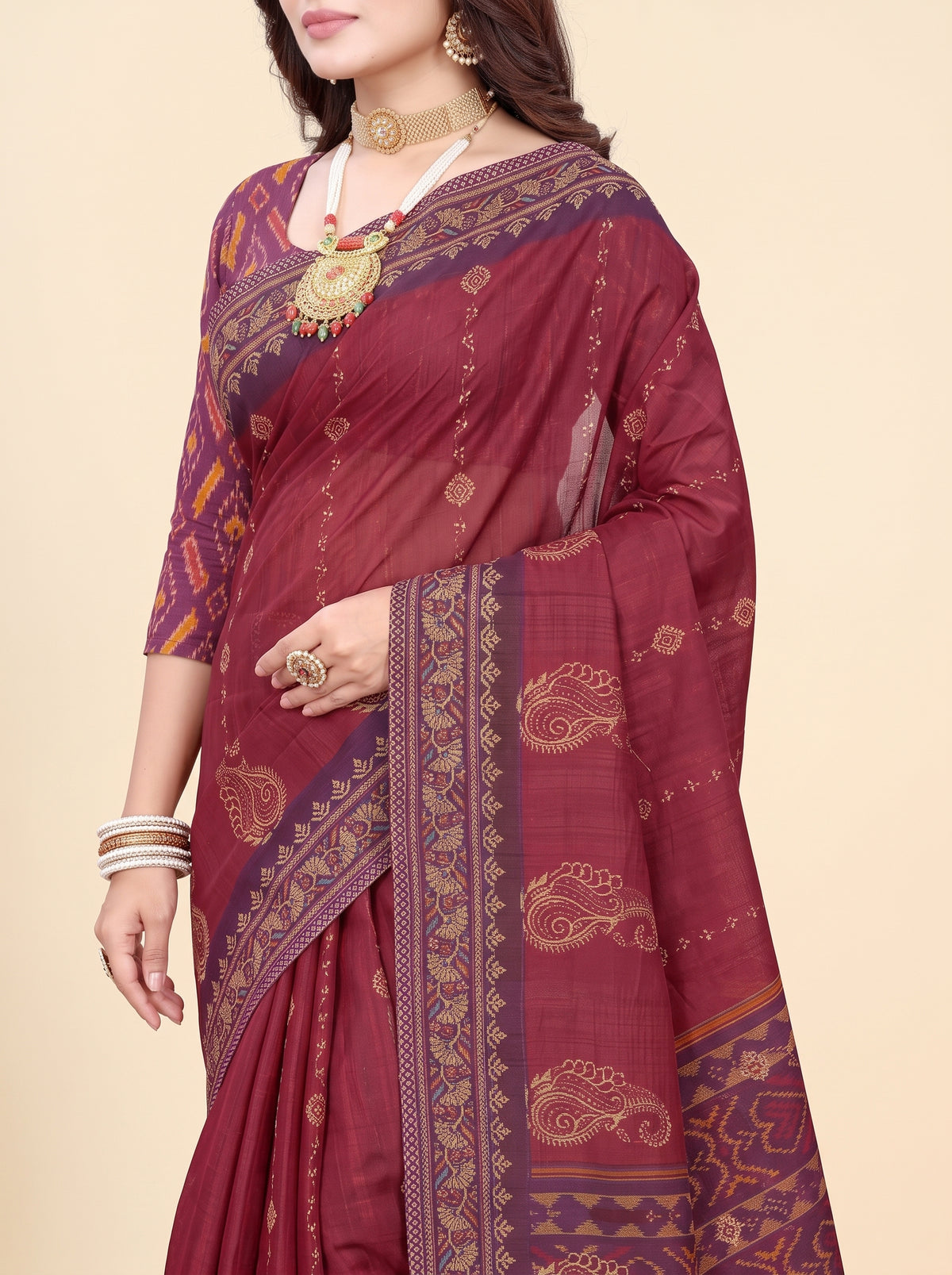 Shared pallu close-up [sku:JA-15051]