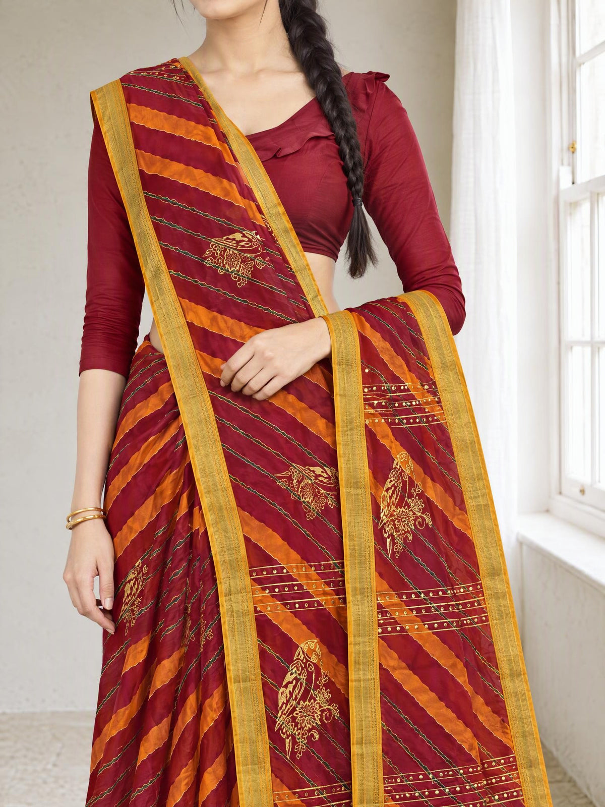 Shared pallu close-up [sku:BV-26277]