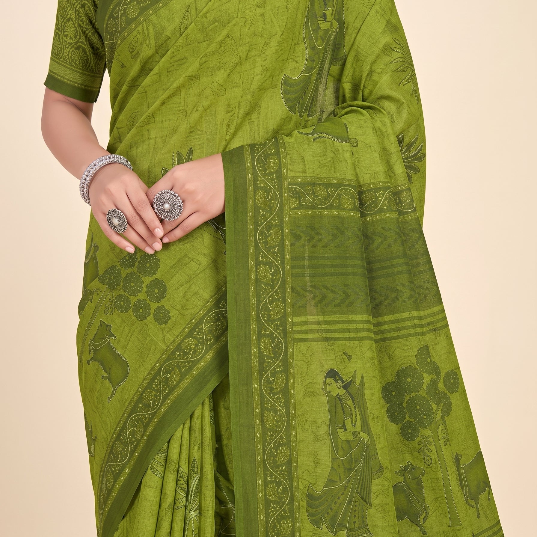 Shared pallu close-up [sku:KN-69891]