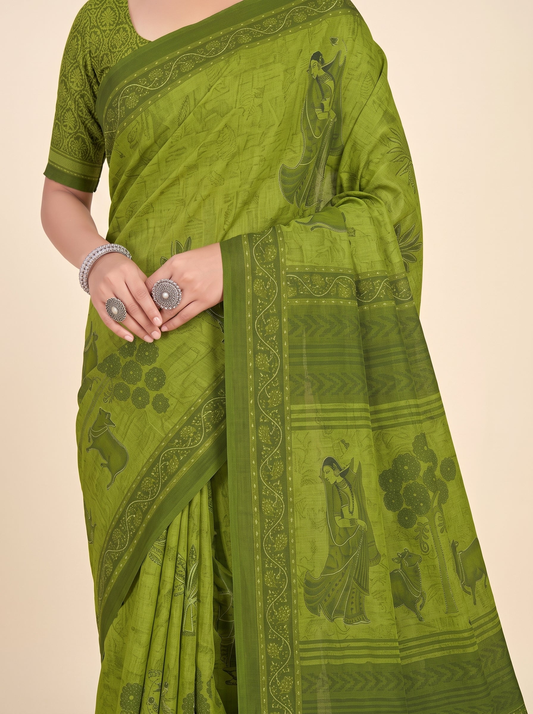 Shared pallu close-up [sku:KN-69891]